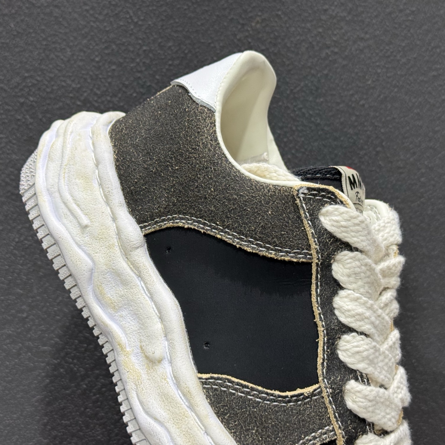 MMY/Maison MIHARA YASUHIRO Original Sole Canvas Low 变形溶解雪糕底低帮休闲百搭皮革面板鞋增高厚底老爹鞋