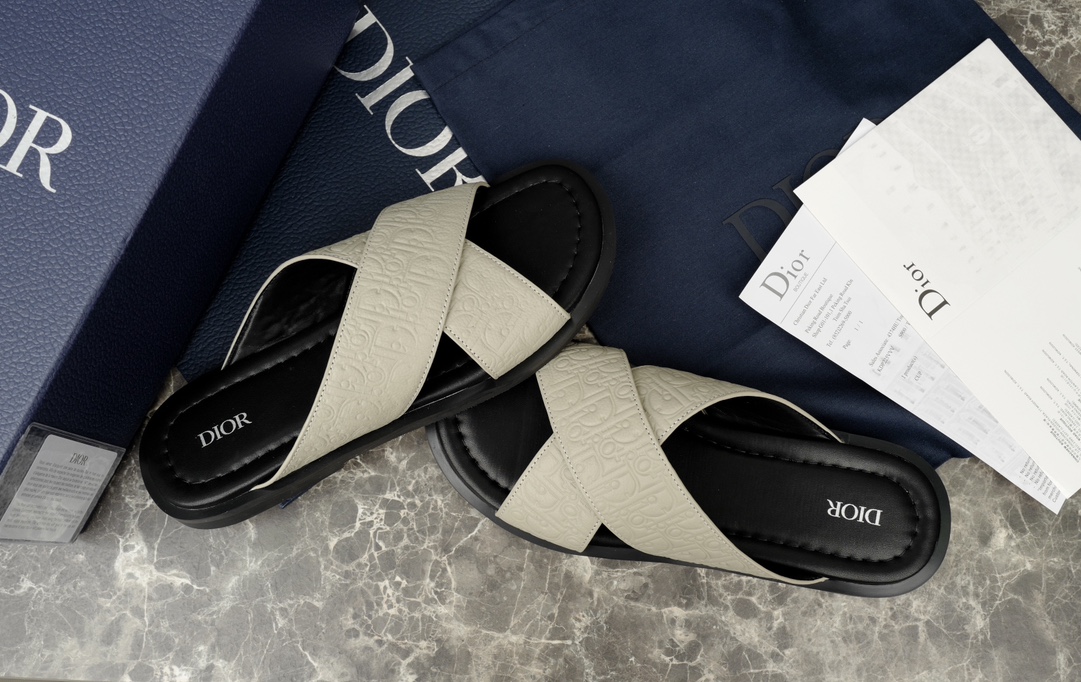 Dior Di Alias Sandal in Black Di Gravity Print Leather, Oblique Motif, Sizes 38-46 2 i1719045764 4258 5