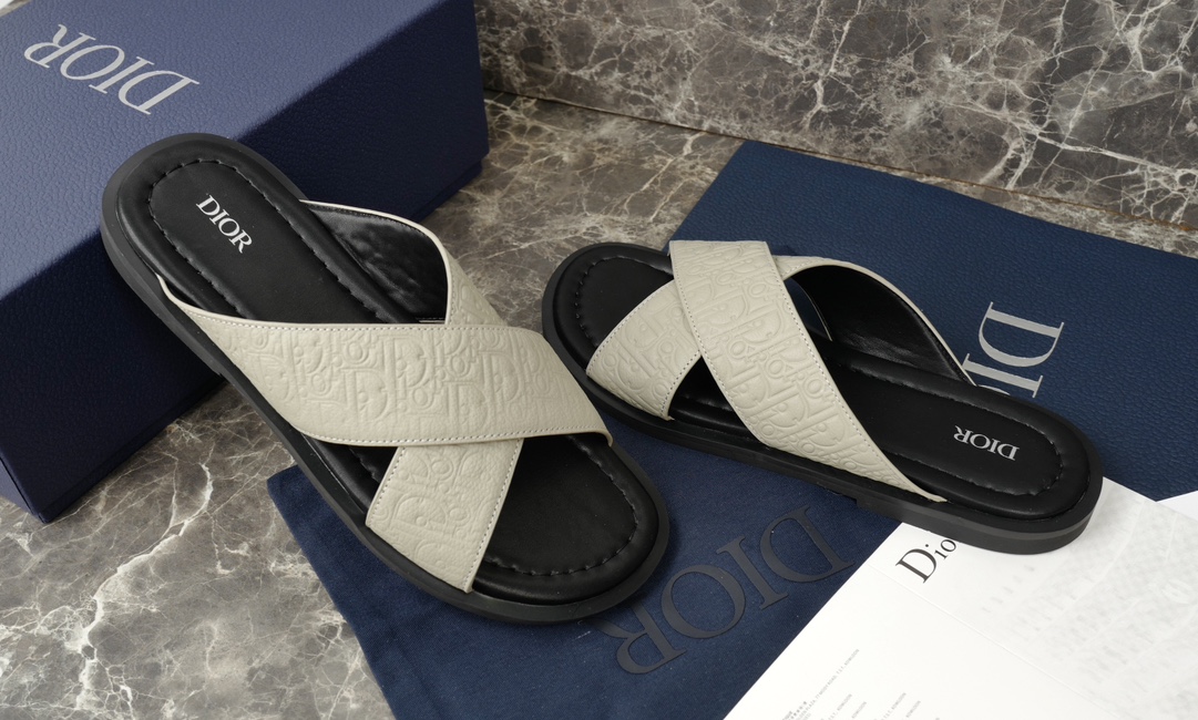 Dior Di Alias Sandal in Black Di Gravity Print Leather, Oblique Motif, Sizes 38-46 4 i1719045764 4266 1