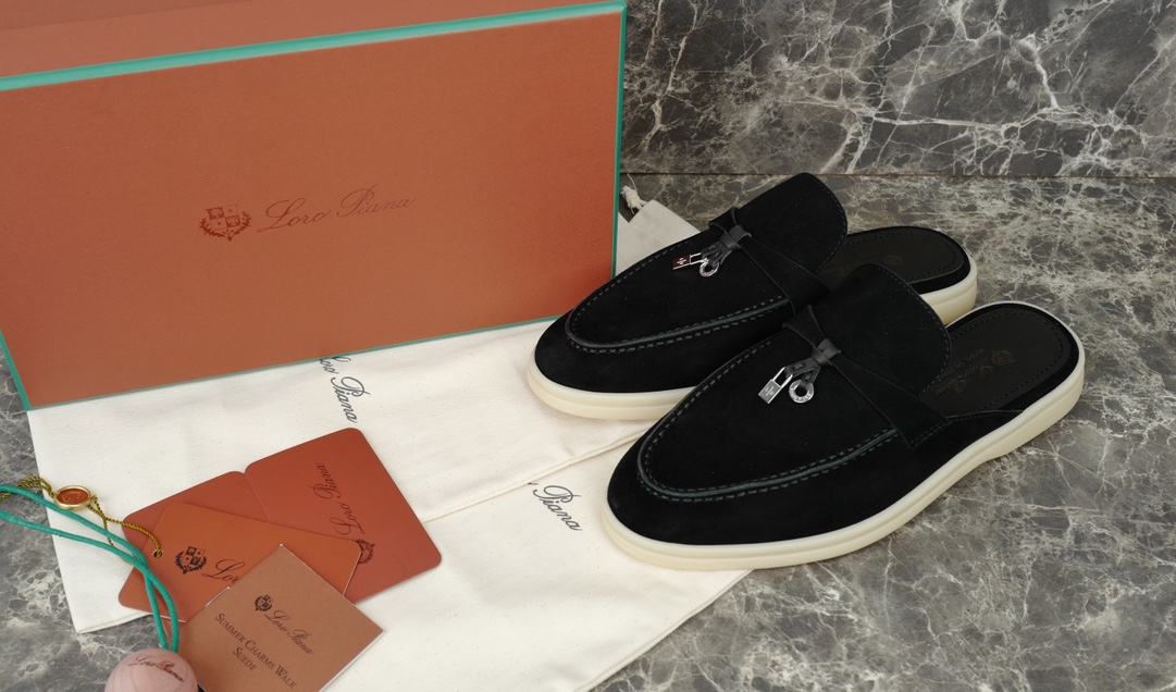 Loro Piana Summer Charms Walk Suede Moccasin Mule - Elegant & Comfortable 2 i1723013858 5767 5