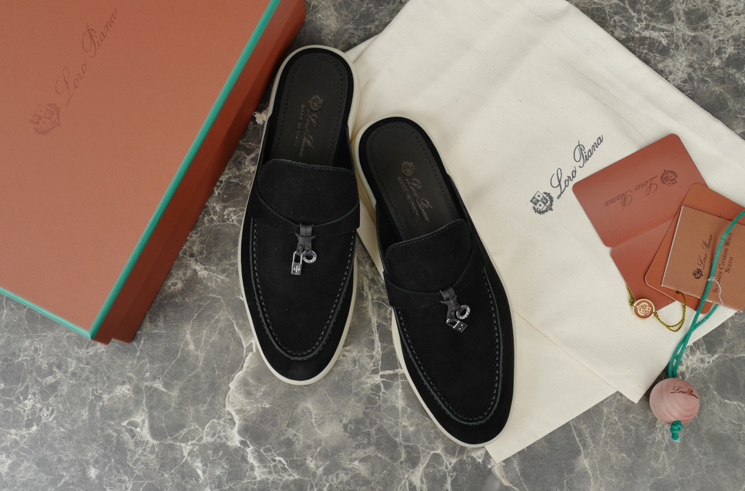 Loro Piana Summer Charms Walk Suede Moccasin Mule - Elegant & Comfortable 3 i1723013858 9271 2