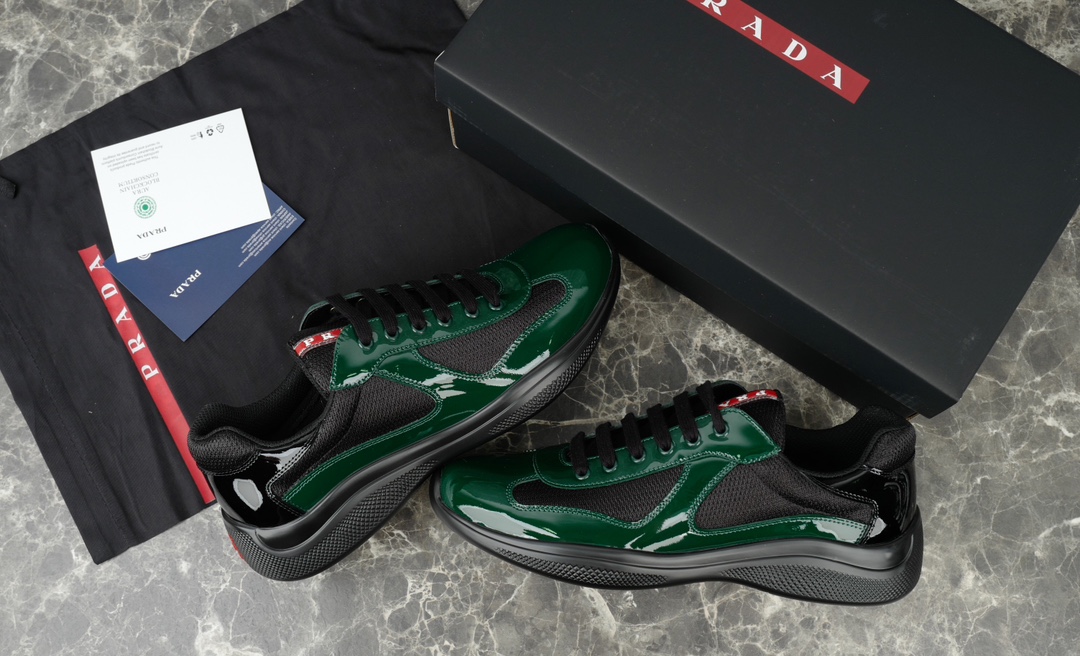 Prada America's Cup Green Sneakers With Metallic Fabric Accents 2 i1731219541 5188 6