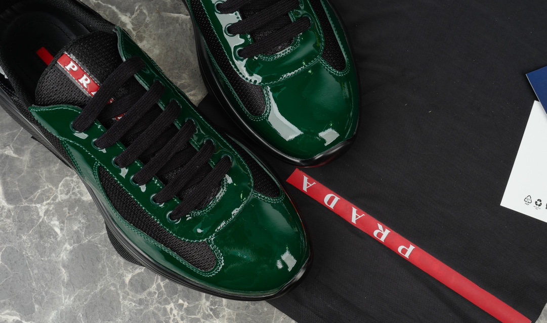 Prada America's Cup Green Sneakers With Metallic Fabric Accents 6 i1731219541 5528 1