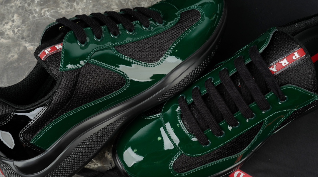 Prada America's Cup Green Sneakers With Metallic Fabric Accents 5 i1731219541 5933 8