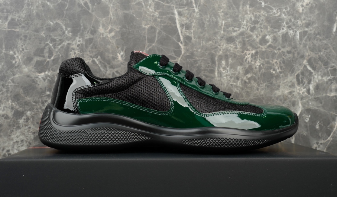 Prada America's Cup Green Sneakers With Metallic Fabric Accents 4 i1731219541 9244 2