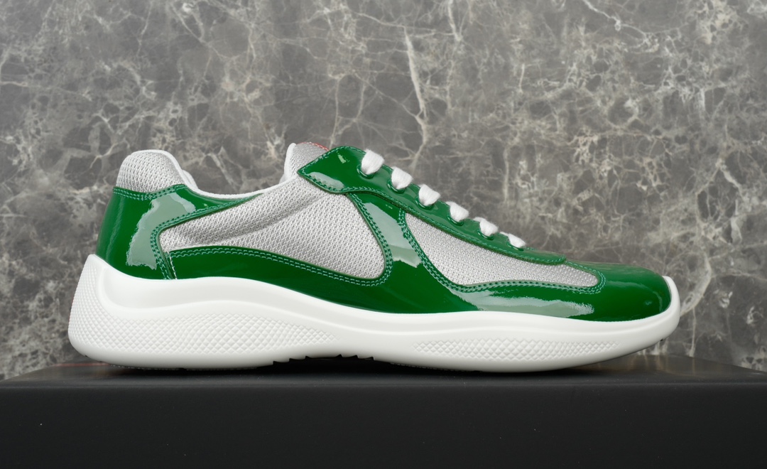 Prada America's Cup Sneakers - Green Patent Leather & Mesh Accents 5 i1731219952 1462 4