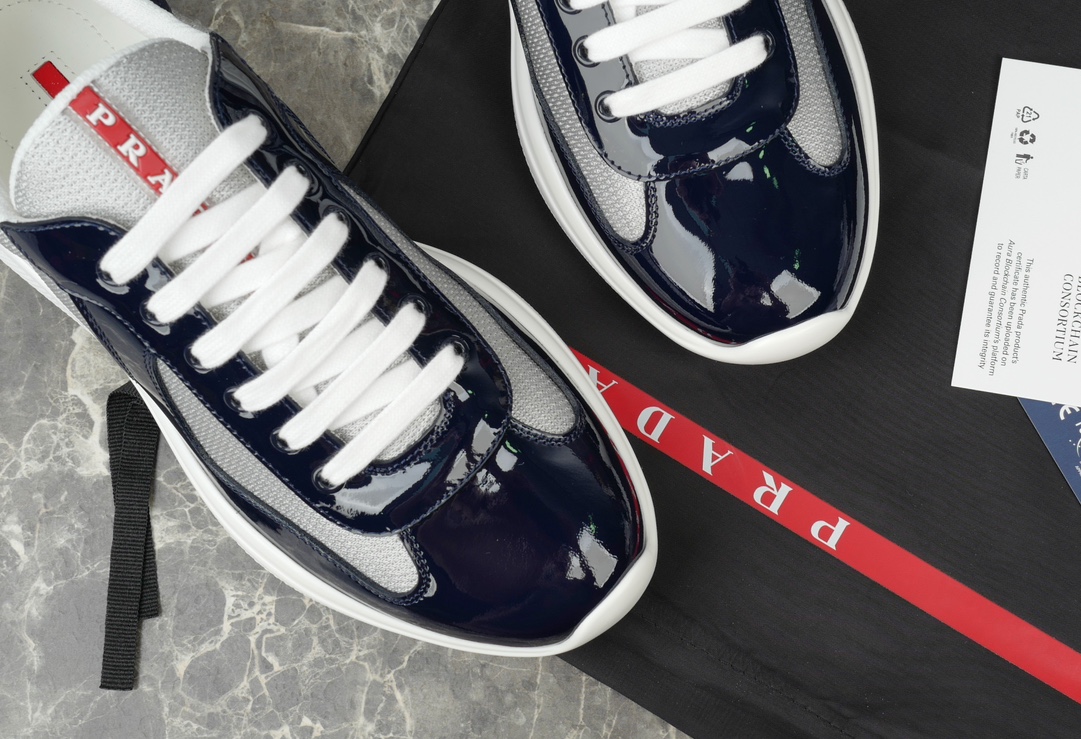 Prada America's Cup Sneakers with Metallic Fabric Inserts - Stylish & Iconic 8 i1731220018 1735 3