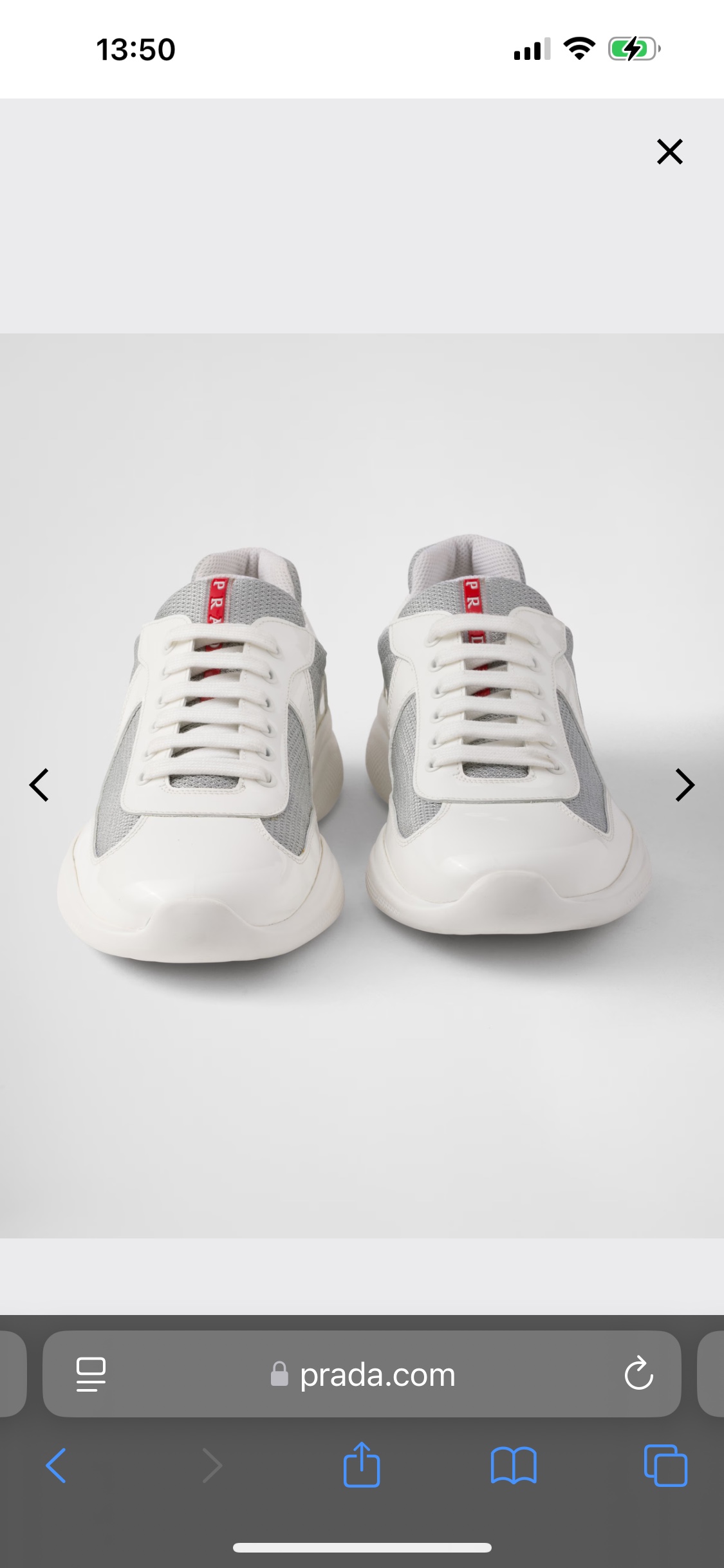 Prada America's Cup Sneakers with Metallic Fabric Inserts, White 6 i1739512636 1707 2