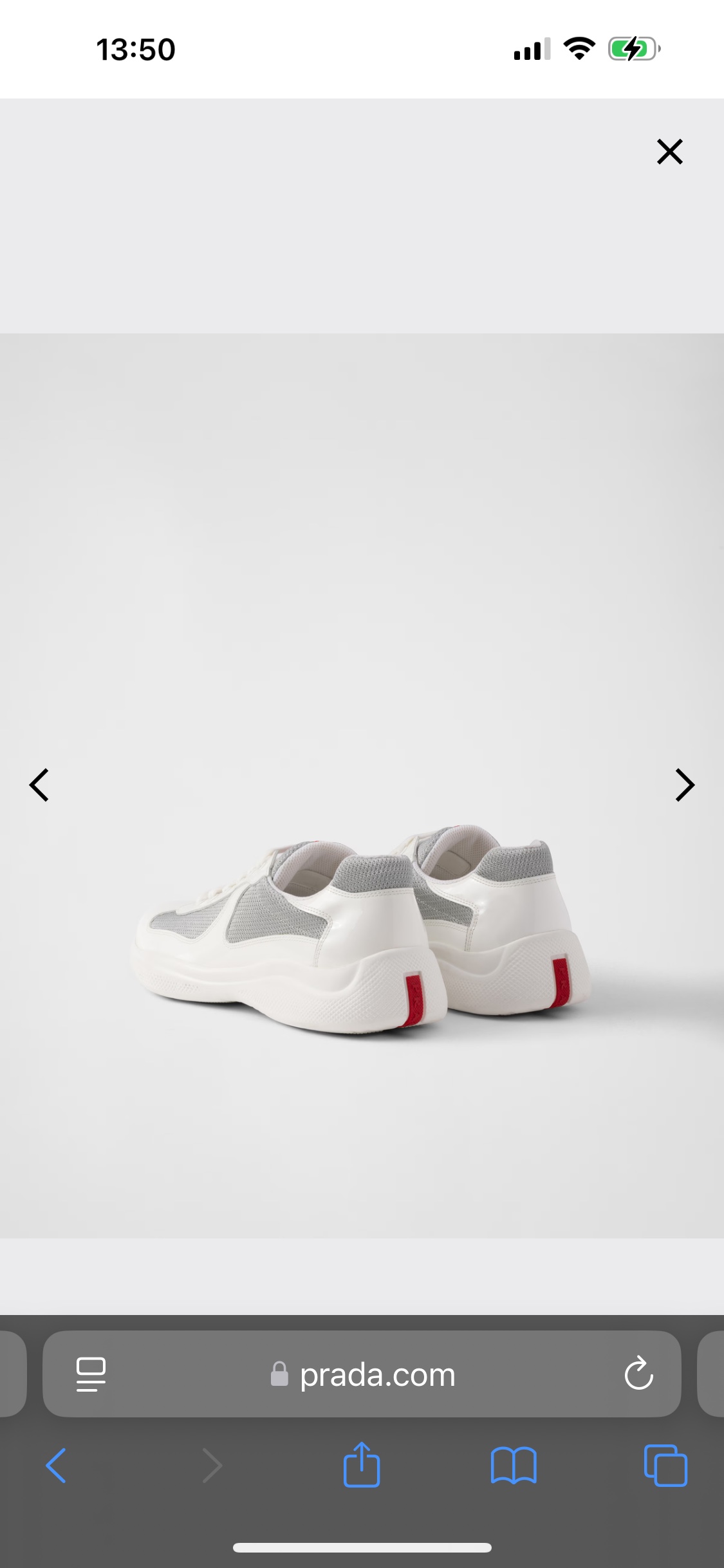 Prada America's Cup Sneakers with Metallic Fabric Inserts, White 5 i1739512636 189 1