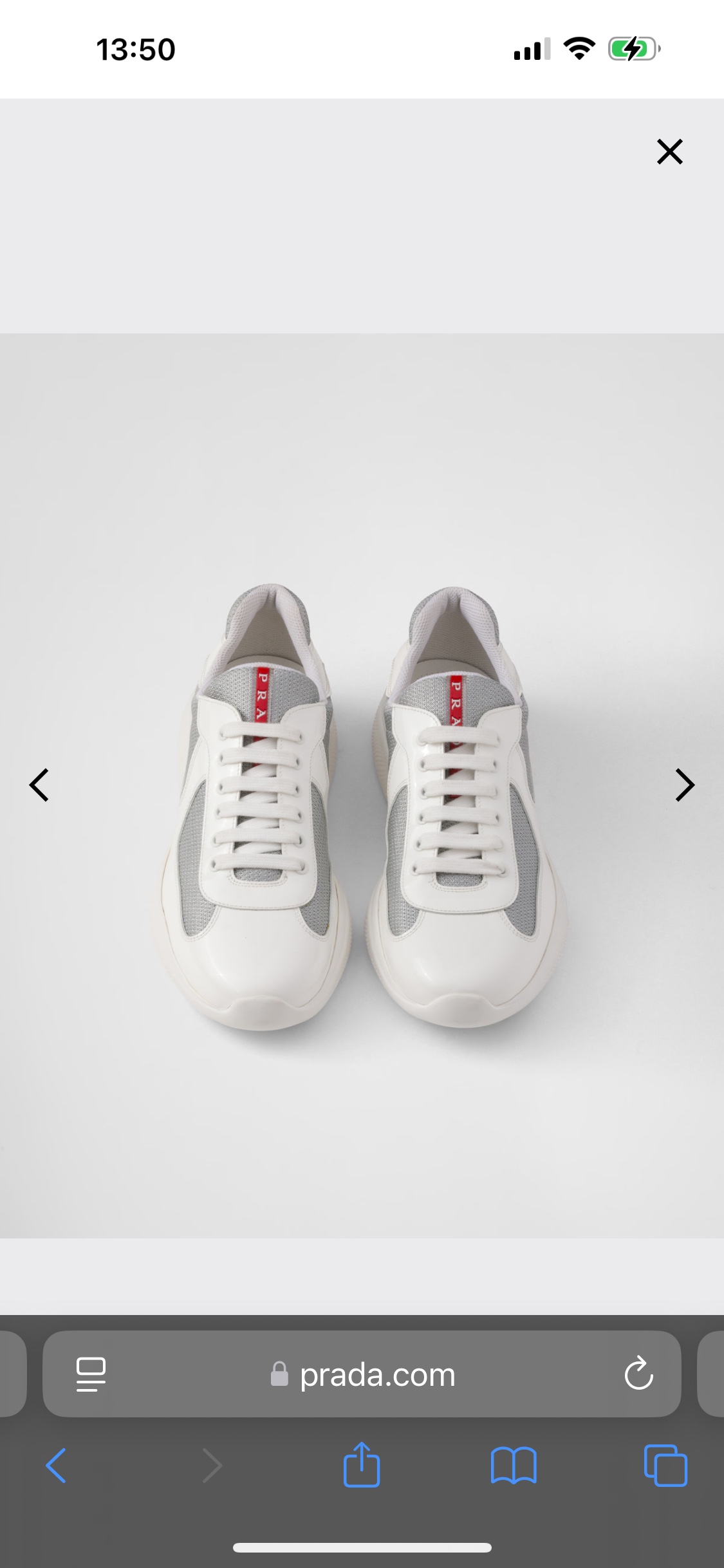 Prada America's Cup Sneakers with Metallic Fabric Inserts, White 4 i1739512636 4867 0