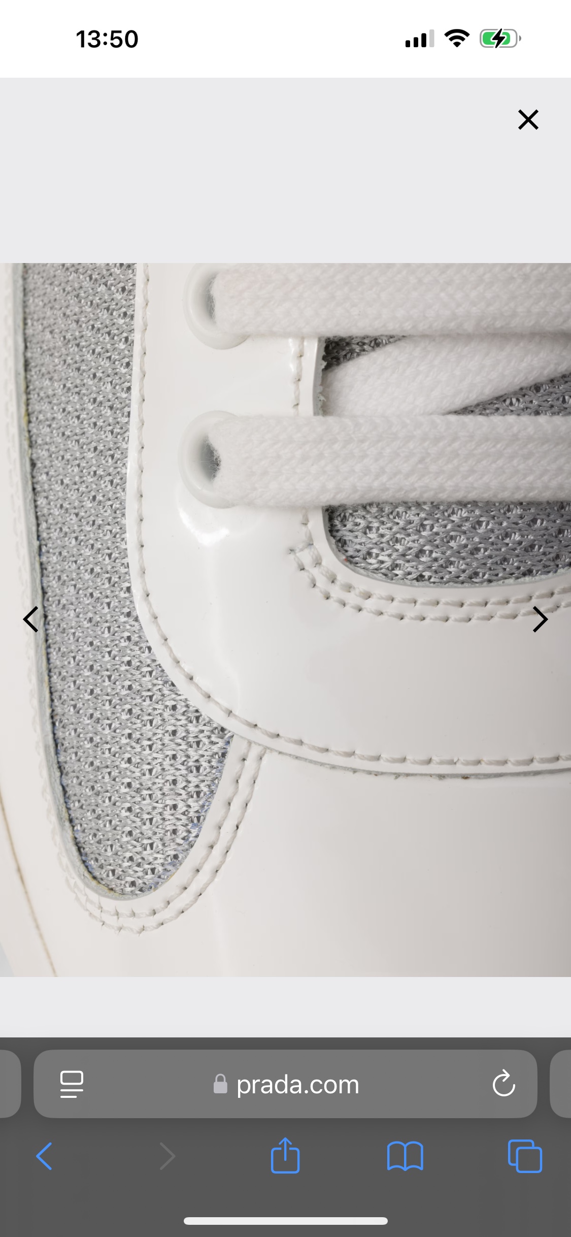 Prada America's Cup Sneakers with Metallic Fabric Inserts, White 7 i1739512636 9502 3