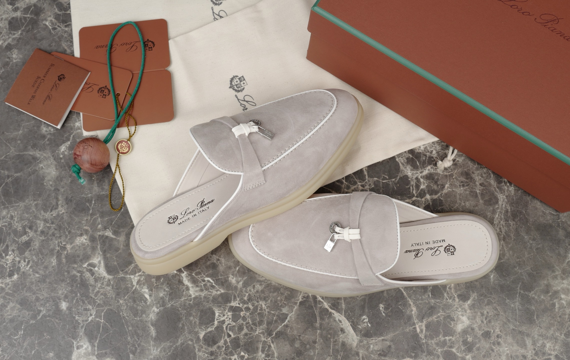 Loro Piana Summer Charms Walk Suede Moccasin Slides in Gray 4 i1740392763735 123 0 2