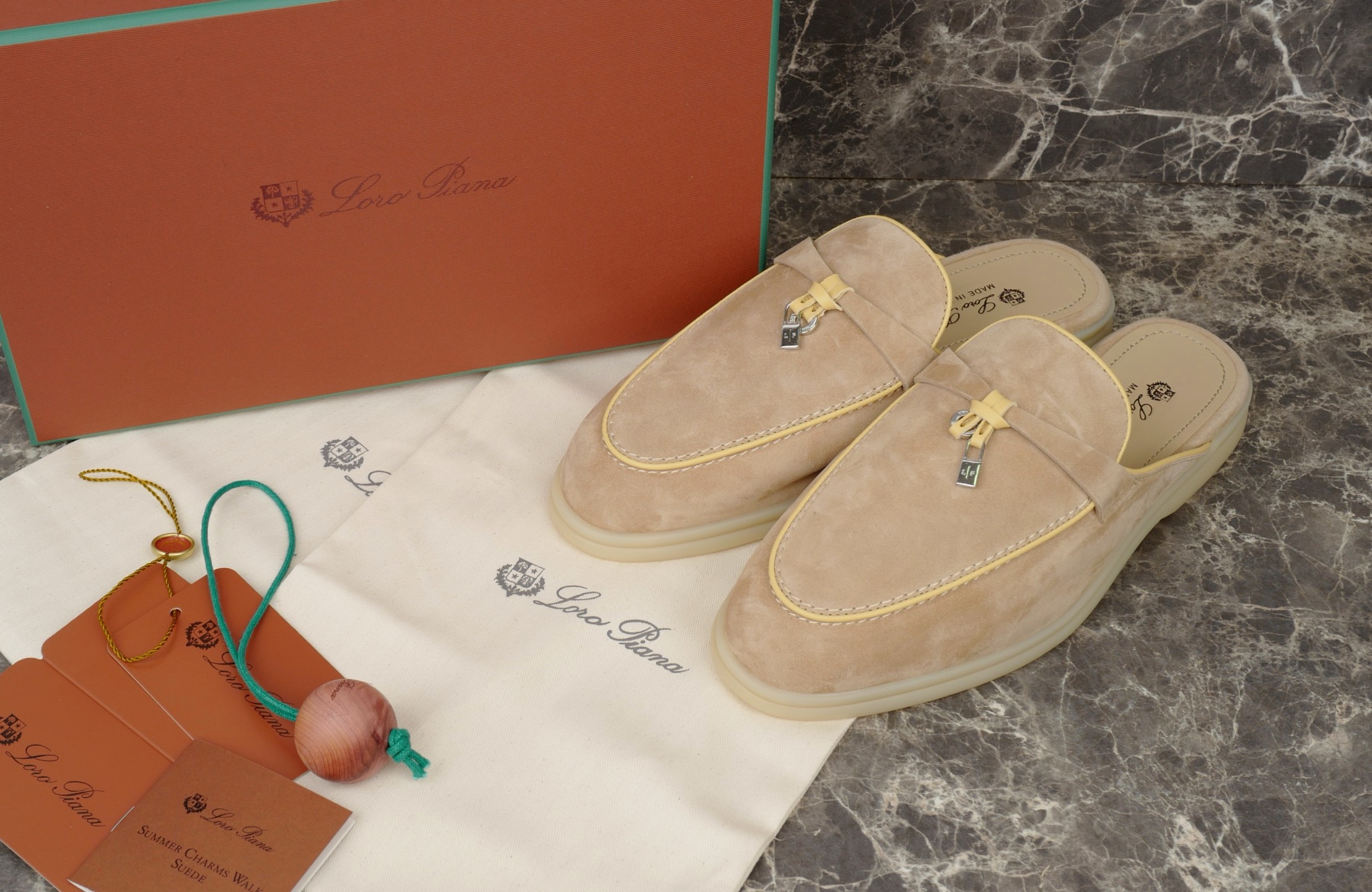 Loro Piana Summer Charms Walk Suede Moccasin Mule with My Charms Pendant 2 i1740392797283 164 0 0