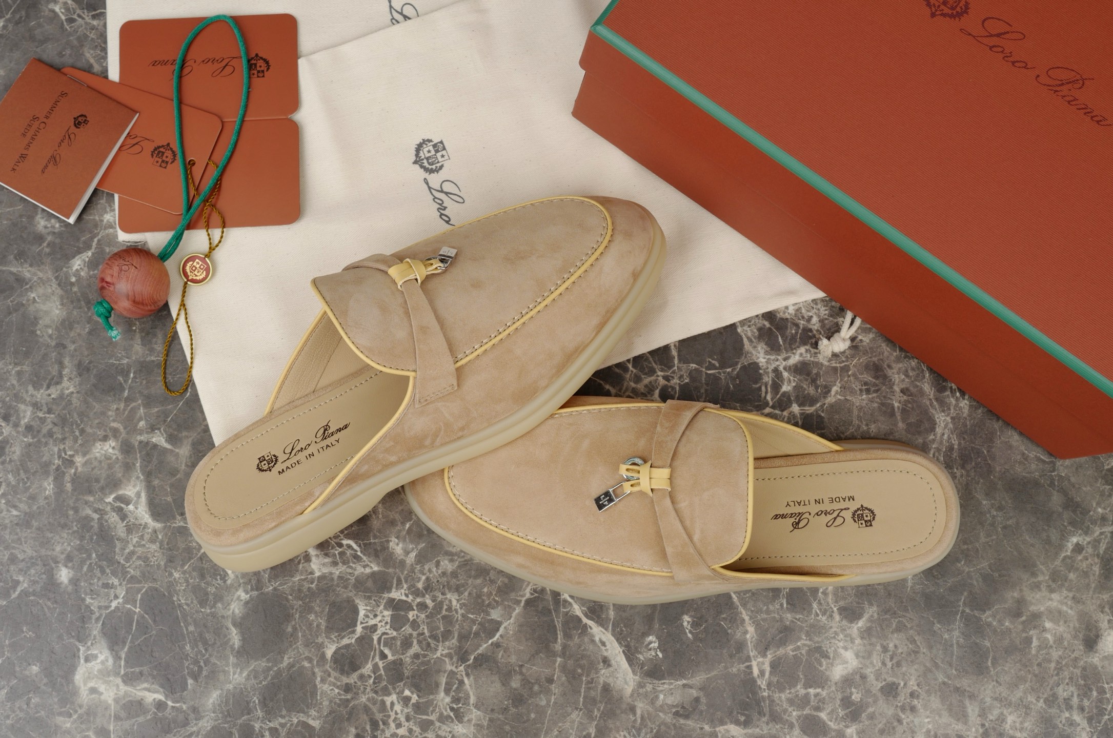 Loro Piana Summer Charms Walk Suede Moccasin Mule with My Charms Pendant 4 i1740392798274 1352 0 2