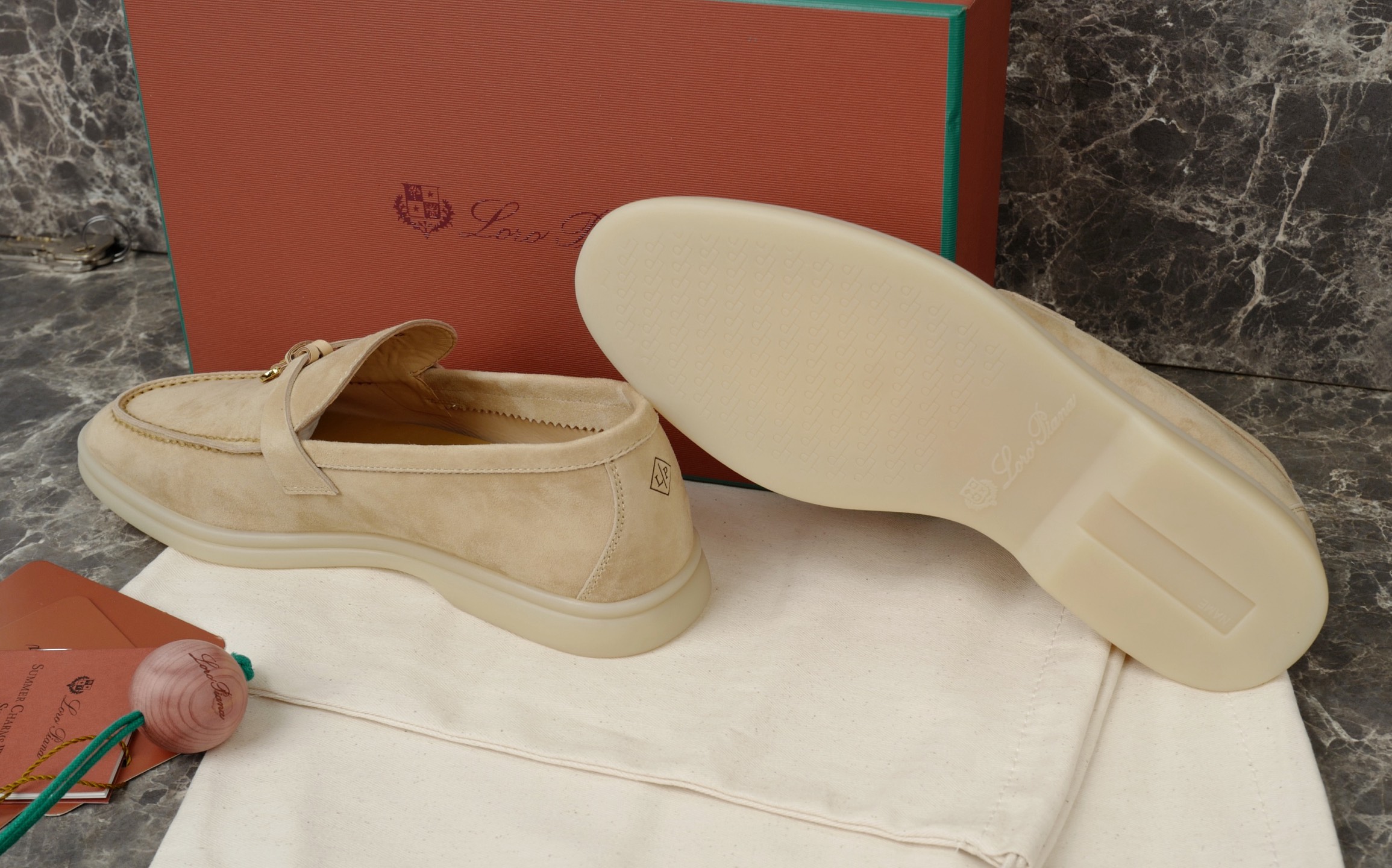 Loro Piana Summer Charms Walk Suede Loafers - Stain Resistant, Iconic Charms 7 i1744720290649 6802 0 5