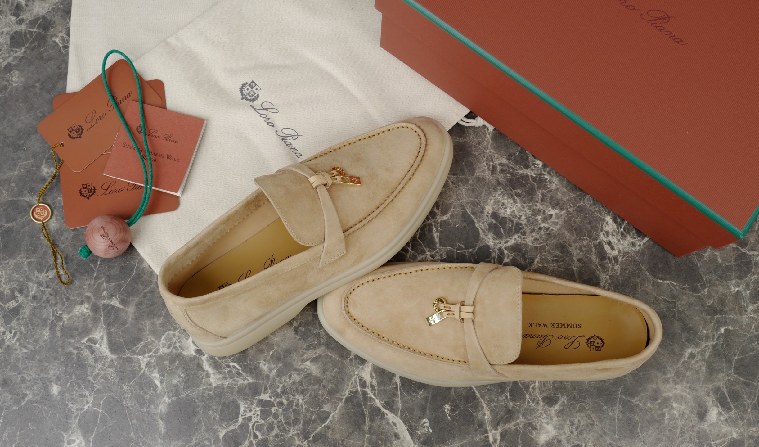 Loro Piana Summer Charms Walk Suede Loafers - Stain Resistant, Iconic Charms 3 i1744720290694 3267 0 1
