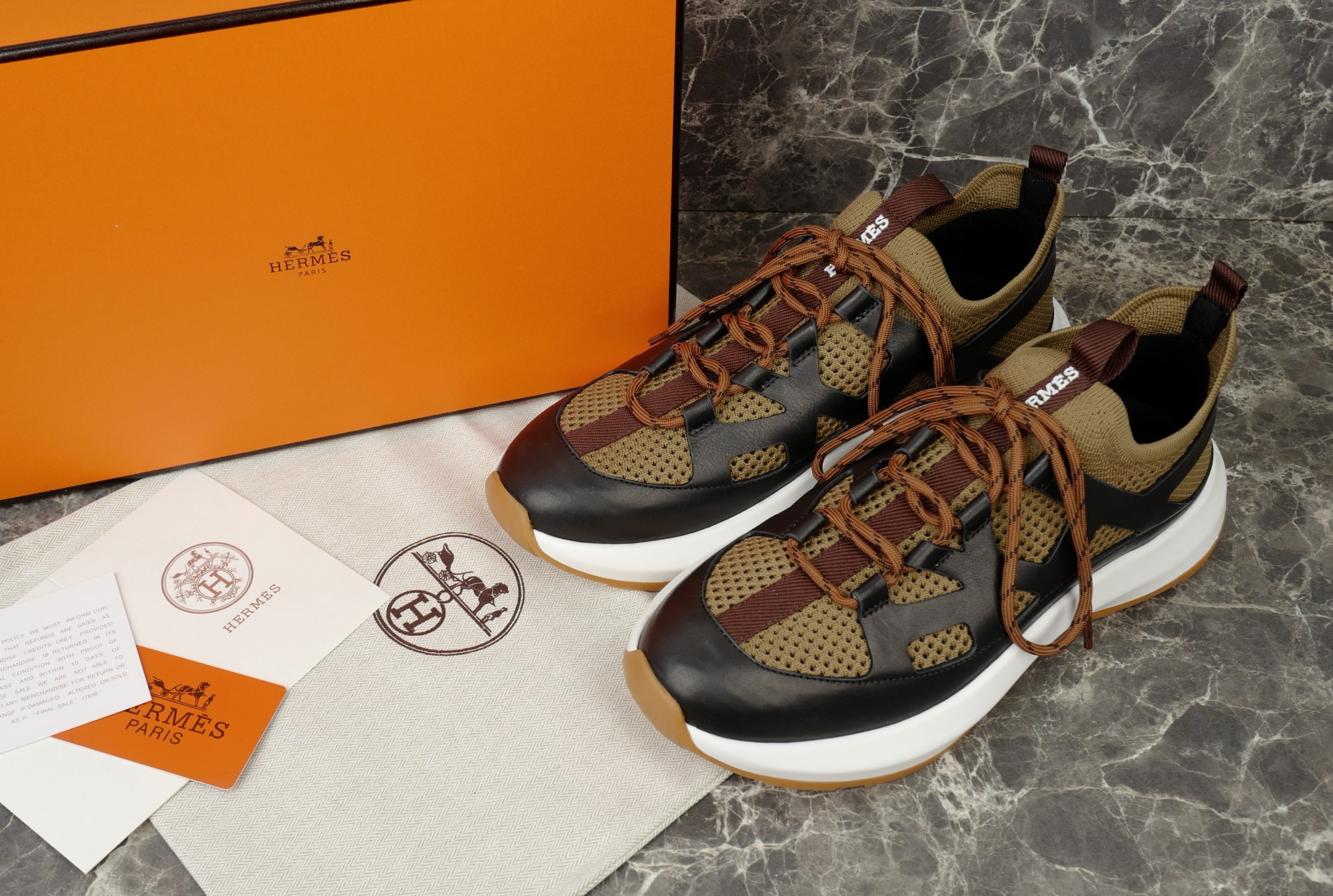 Hermes Knitted Calfskin Sneakers with Geometric Cut-Out Details, Model 622540 2 i1745237838752 7124 0 0