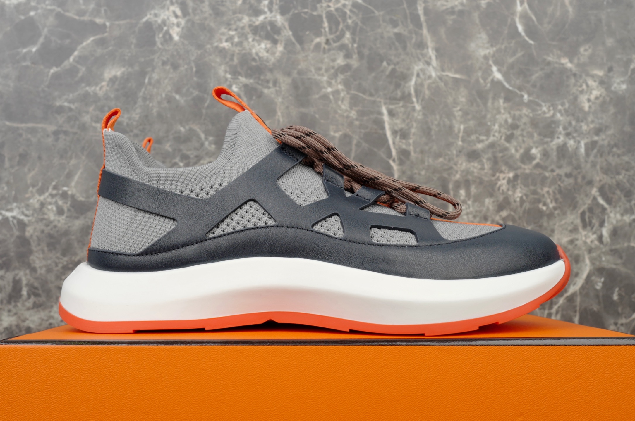 Hermes Knitted Calfskin Sneakers with Geometric Openwork Details - Modern Style 5 i1745237903460 7942 0 3