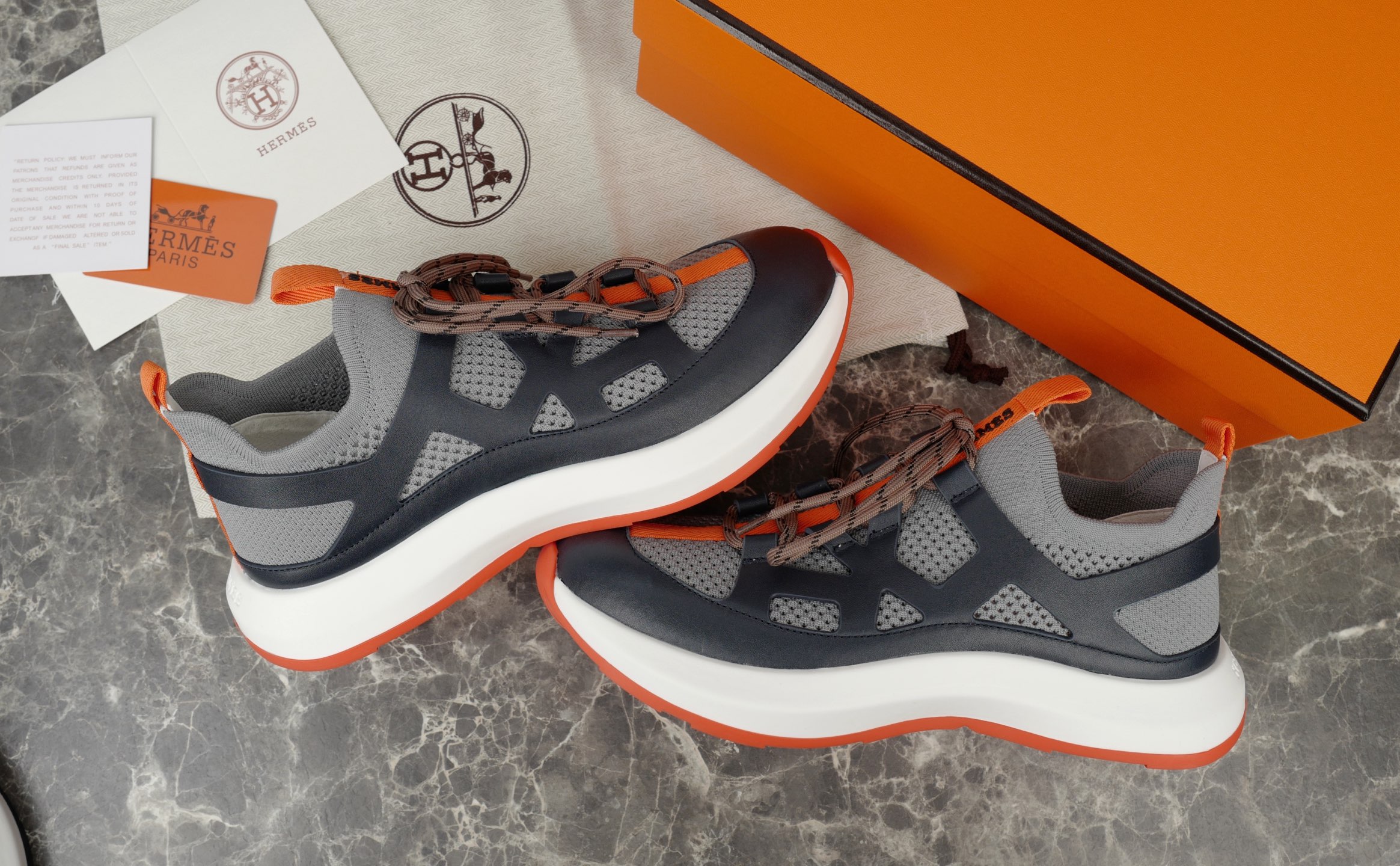 Hermes Knitted Calfskin Sneakers with Geometric Openwork Details - Modern Style 3 i1745237904587 432 0 1