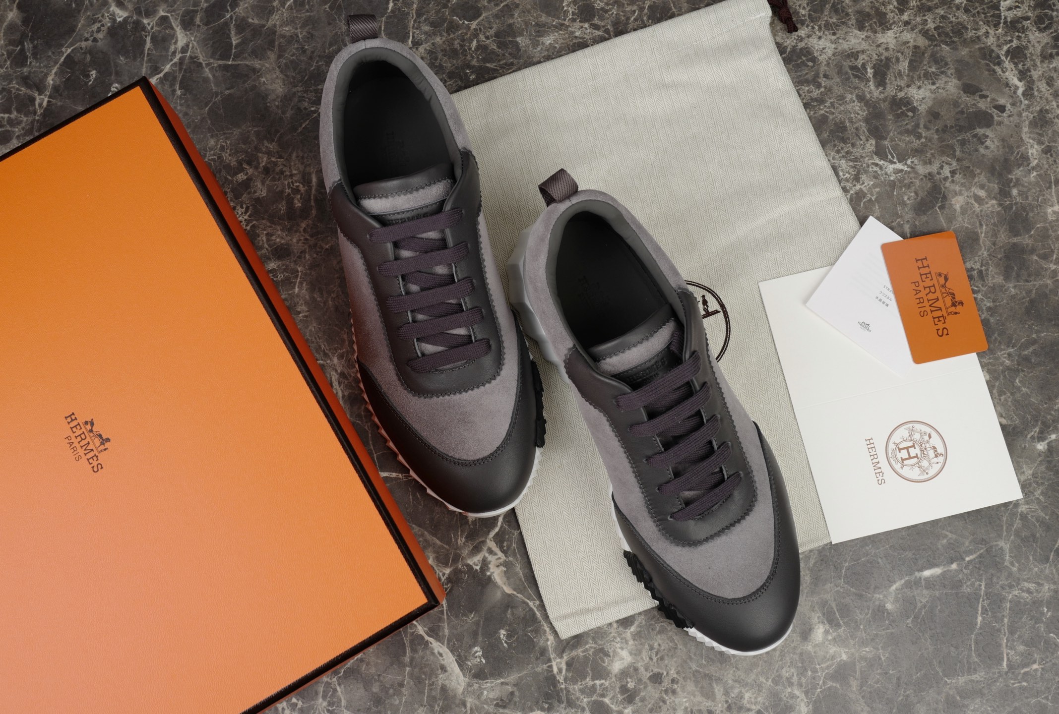 Hermès Bouncing Sneaker: Suede Calfskin Leather, Lightweight & Stylish 3 i1748842961288 9597 0 2