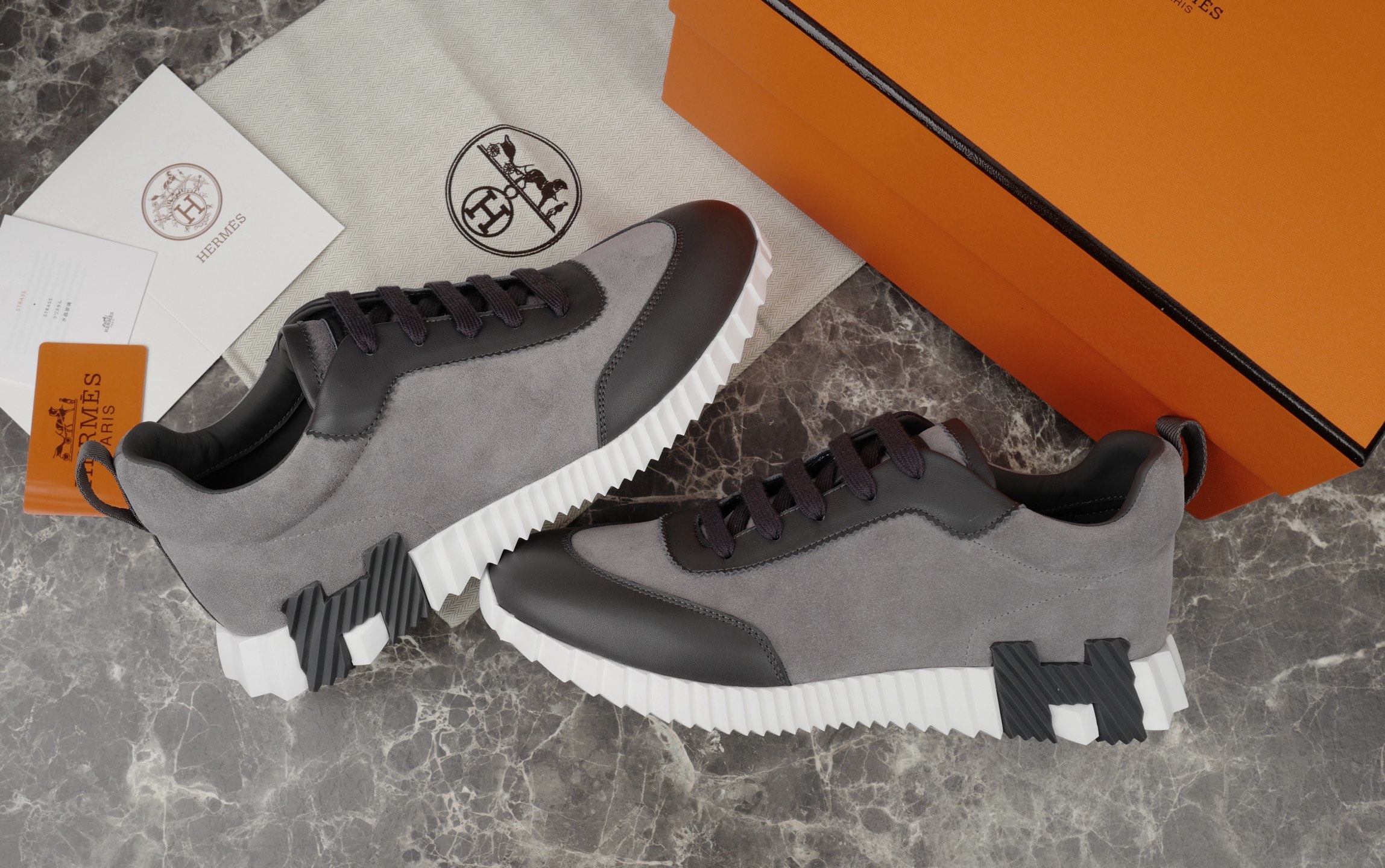 Hermès Bouncing Sneaker: Suede Calfskin Leather, Lightweight & Stylish 2 i1748842961326 4921 0 1