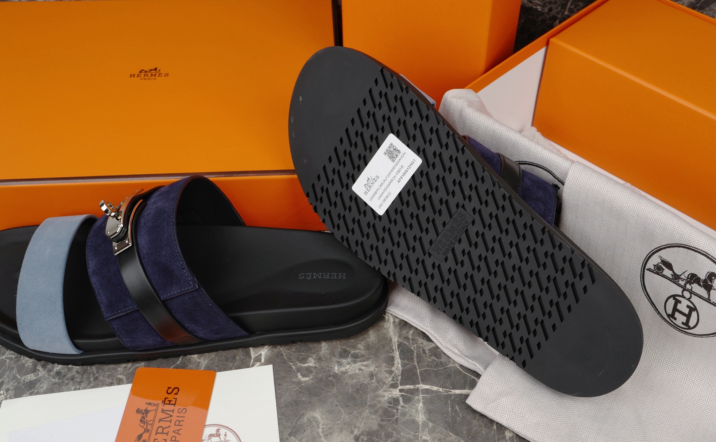 Hermès Epsom Sandals: Plush Comfort with Kelly Buckle 10 i1749667100112 6340 0 8