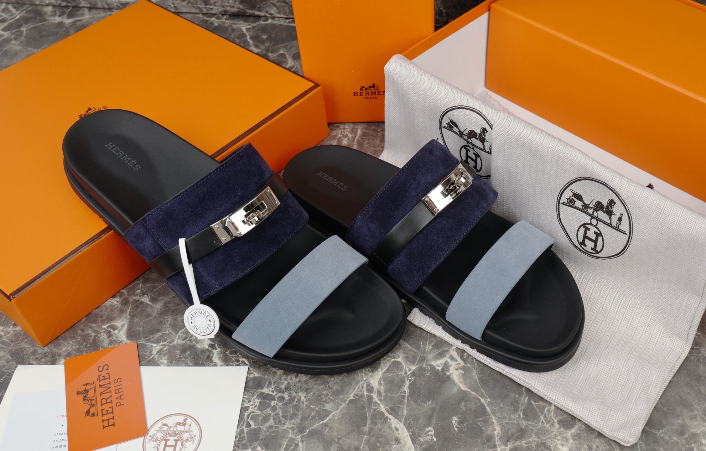 Hermès Epsom Sandals: Plush Comfort with Kelly Buckle 4 i1749667101993 1094 0 2
