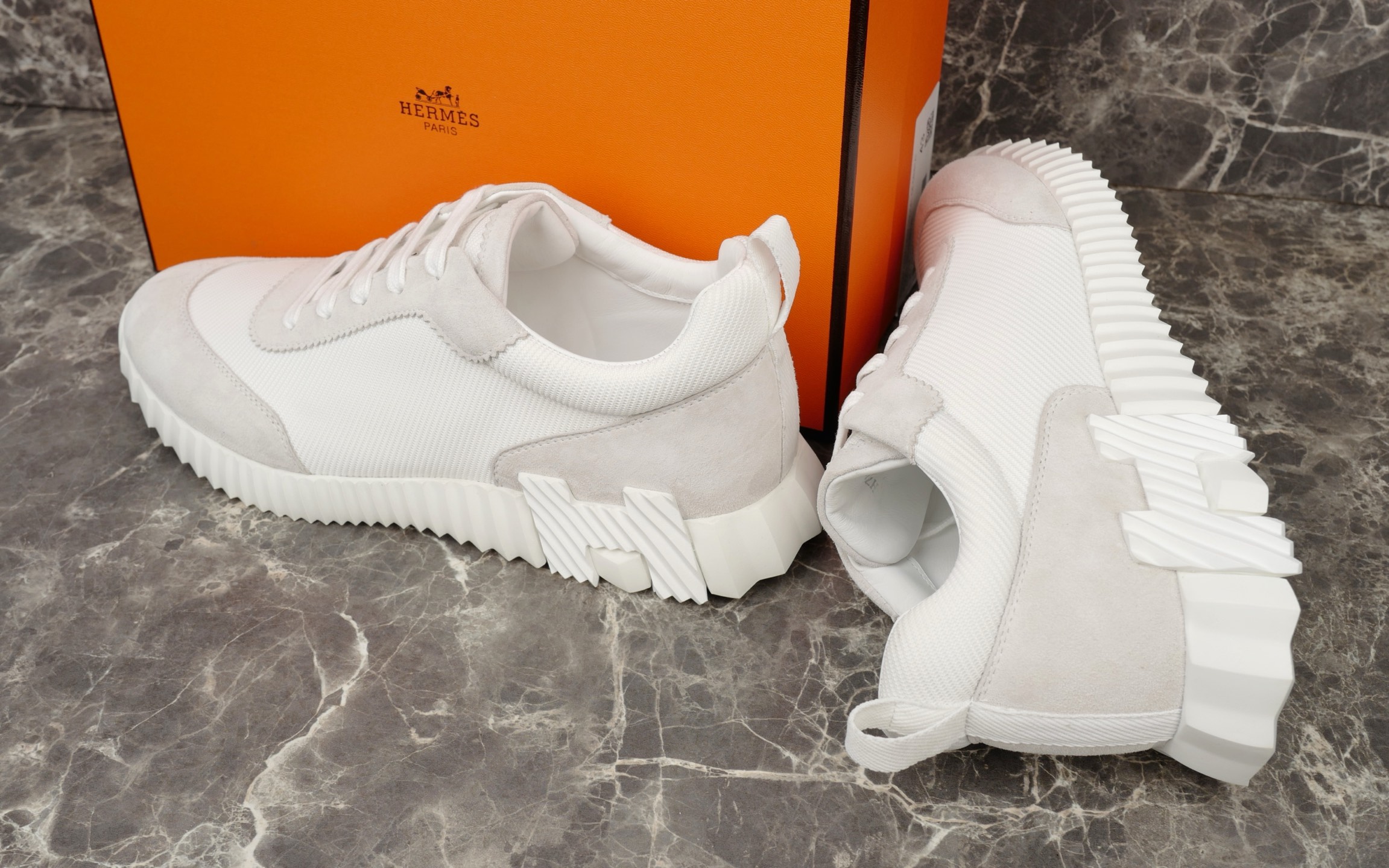 Hermès Bouncing Sneaker: White Mesh & Suede, Lightweight & Stylish, Sizes 38-47 8 i1749667375632 7581 0 6