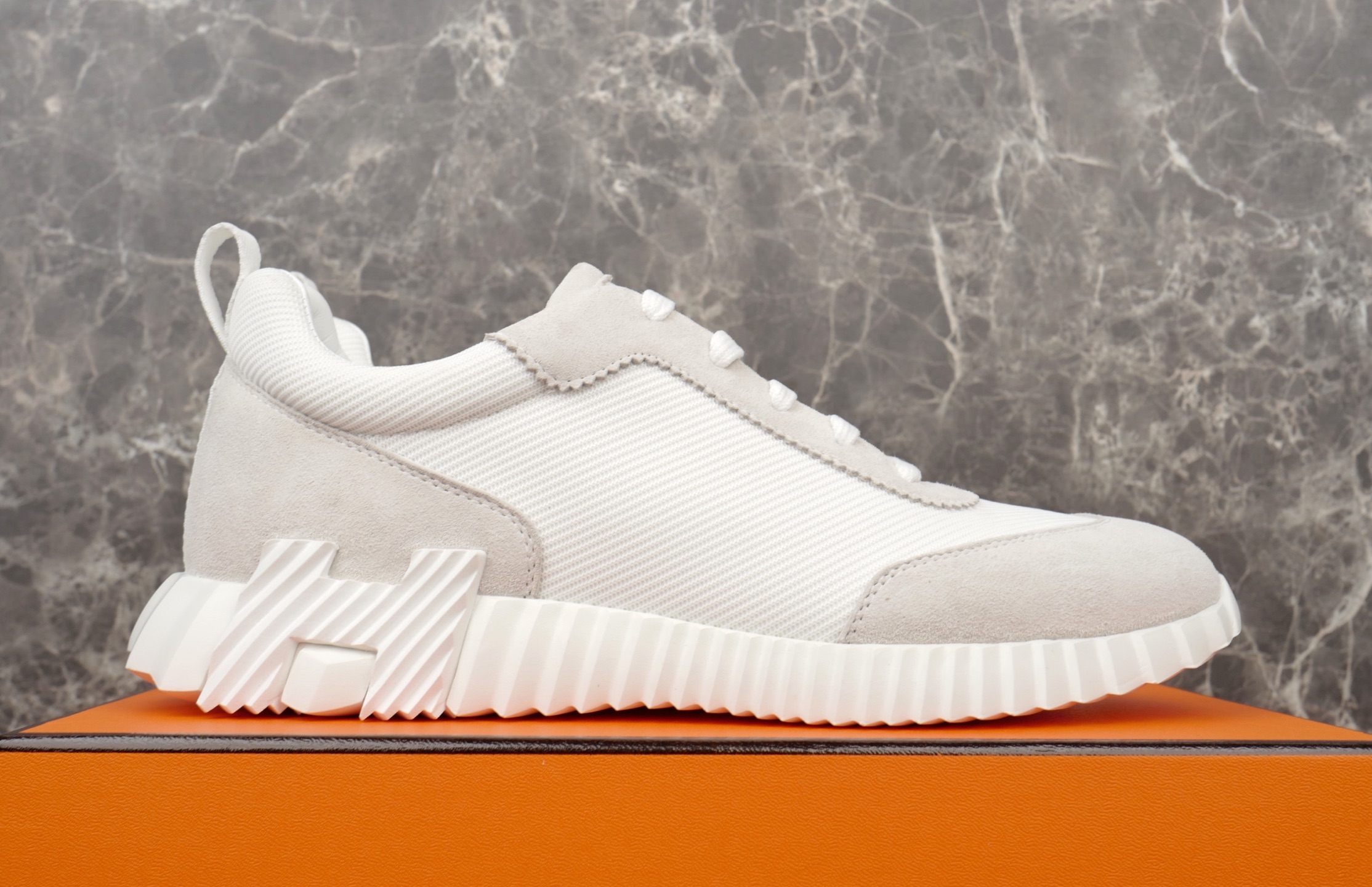 Hermès Bouncing Sneaker: White Mesh & Suede, Lightweight & Stylish, Sizes 38-47 5 i1749667378483 2023 0 3