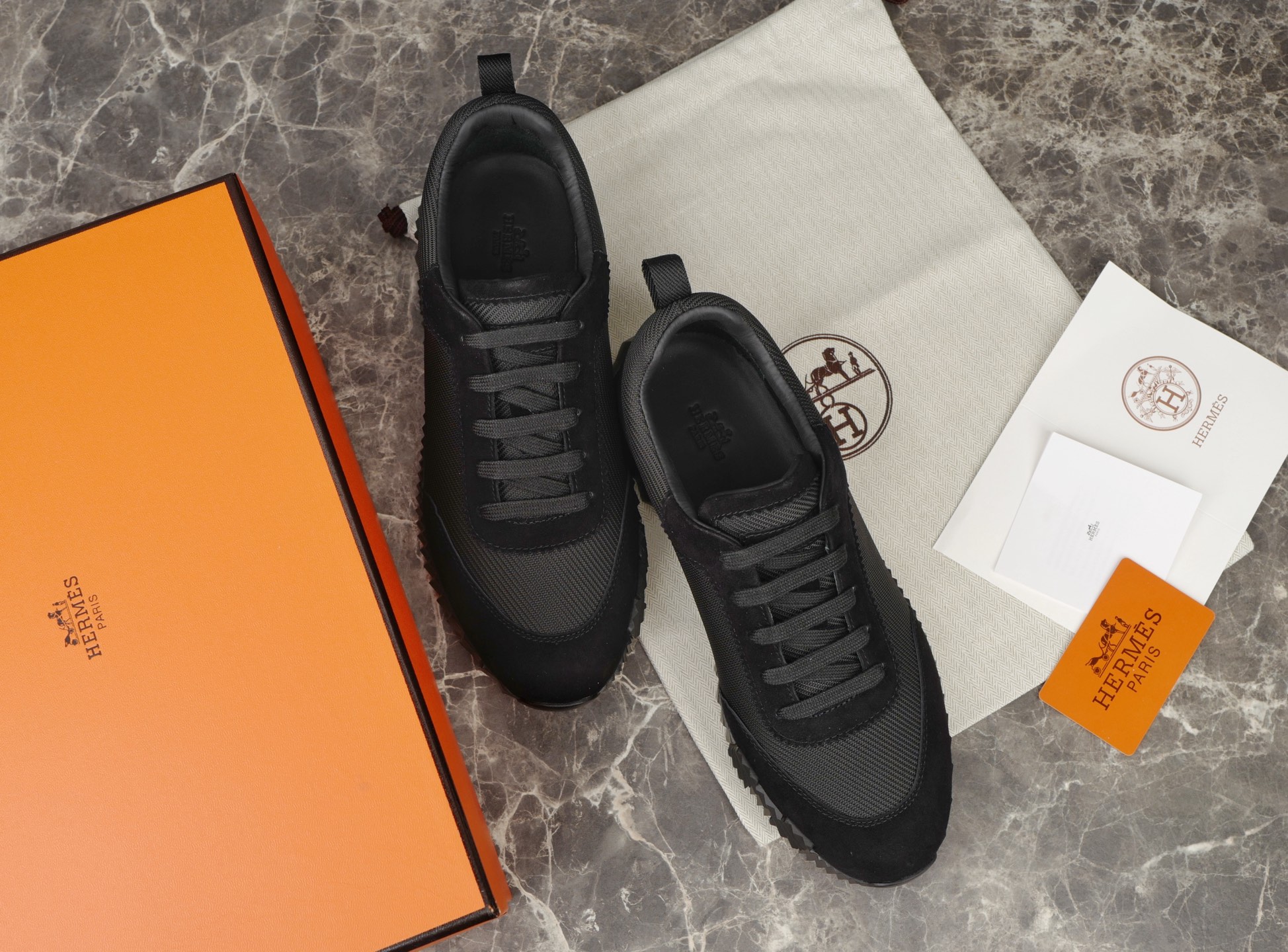 Hermes Bouncing Sneaker in Black Tech Mesh & Suede, Size 38-47 4 i1749667520667 1888 0 2