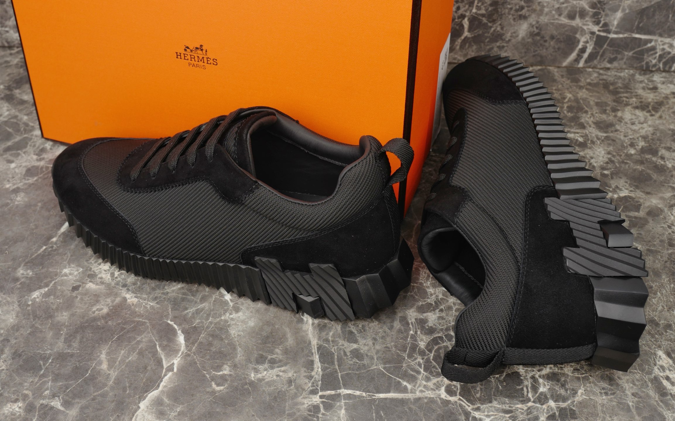 Hermes Bouncing Sneaker in Black Tech Mesh & Suede, Size 38-47 8 i1749667520680 8125 0 6