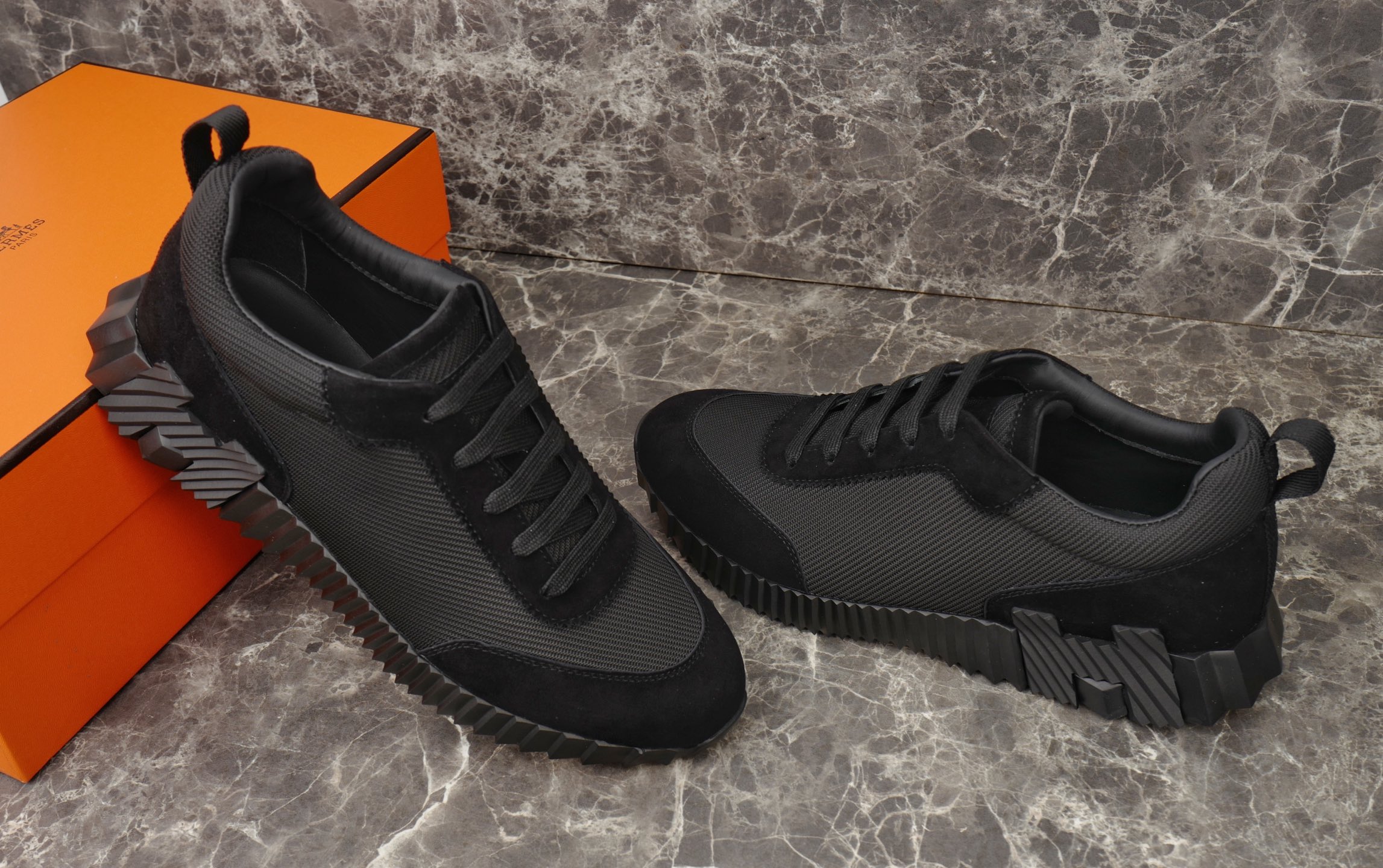 Hermes Bouncing Sneaker in Black Tech Mesh & Suede, Size 38-47 9 i1749667520702 3118 0 7