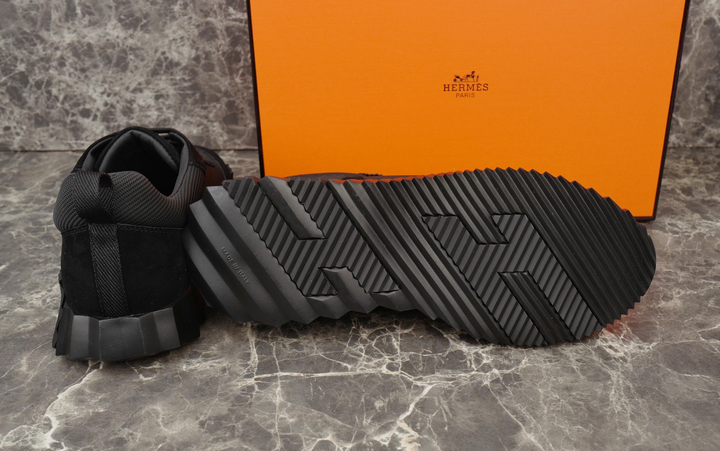 Hermes Bouncing Sneaker in Black Tech Mesh & Suede, Size 38-47 10 i1749667527056 6924 0 8