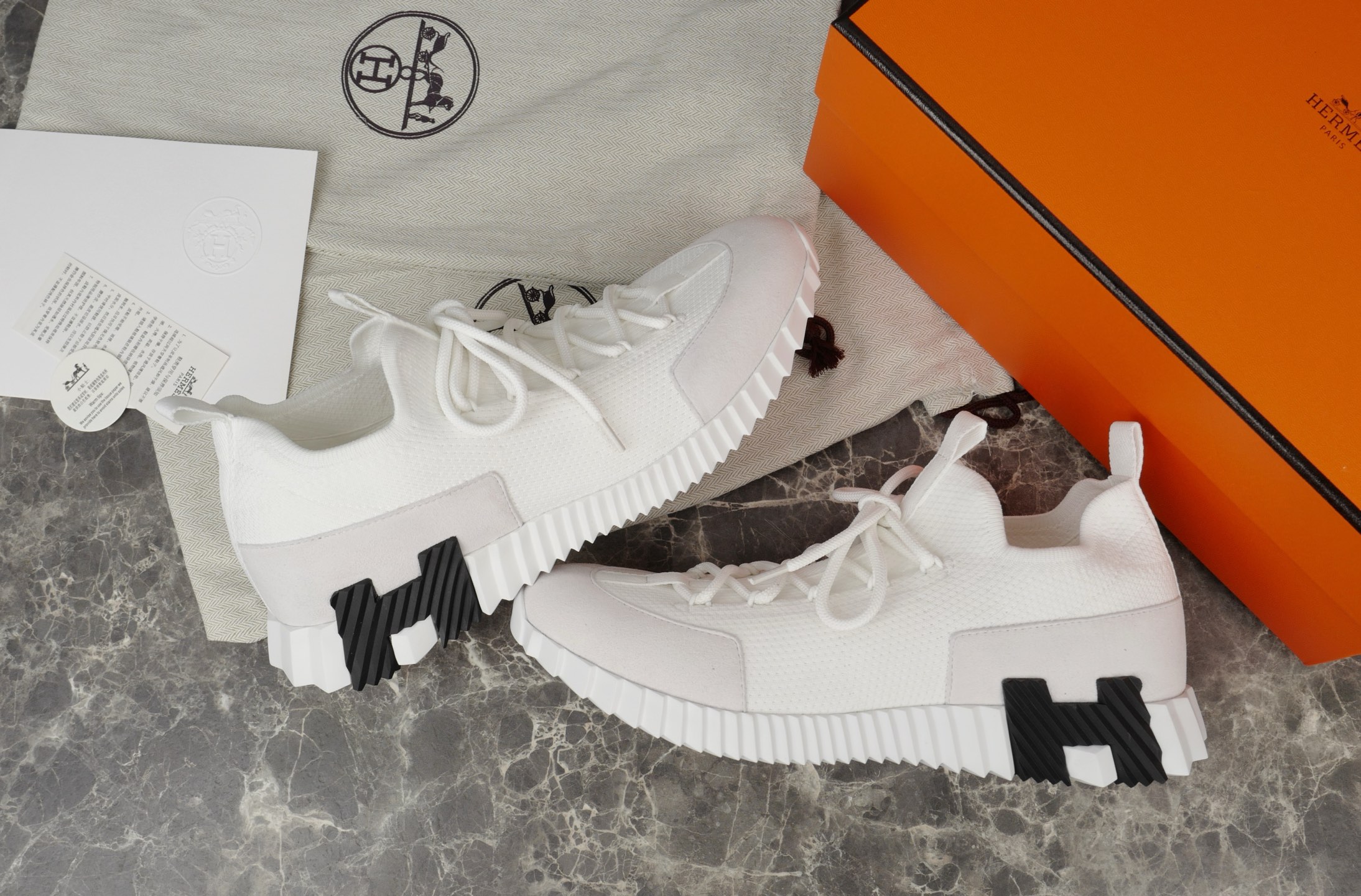 Hermes Bouncing Sneakers in Knitted Suede Goat Skin, Lace-Free Urban Style 3 i1752579894449 7858 0 1