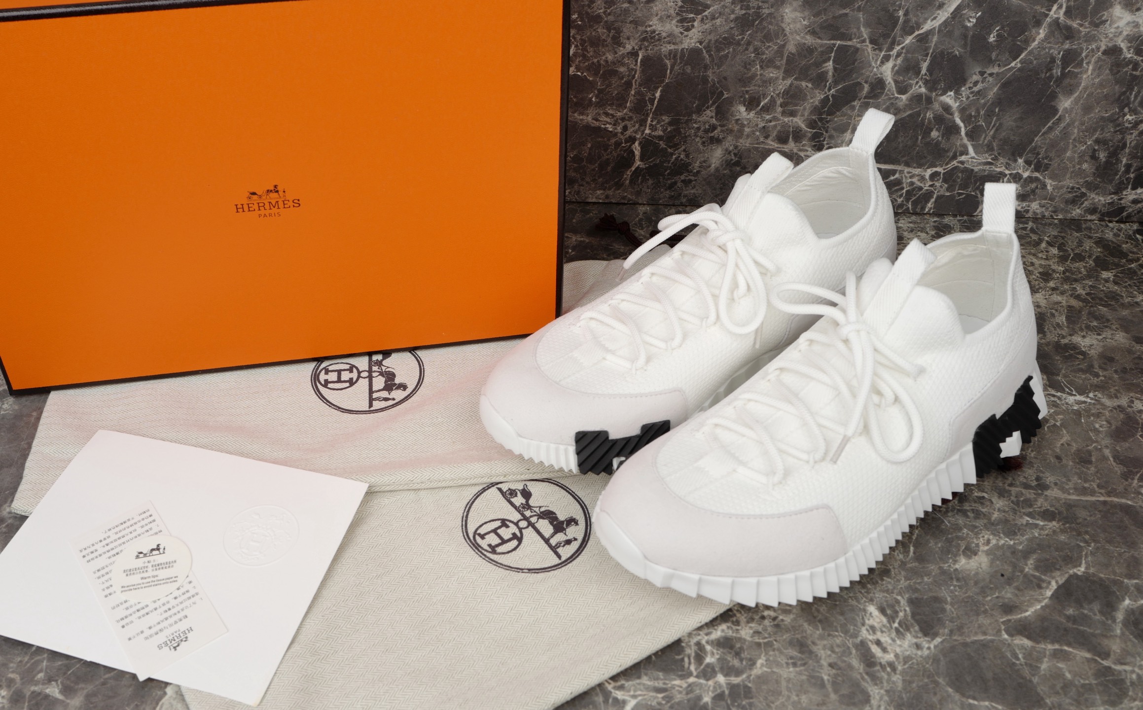 Hermes Bouncing Sneakers in Knitted Suede Goat Skin, Lace-Free Urban Style 2 i1752579895396 5110 0 0