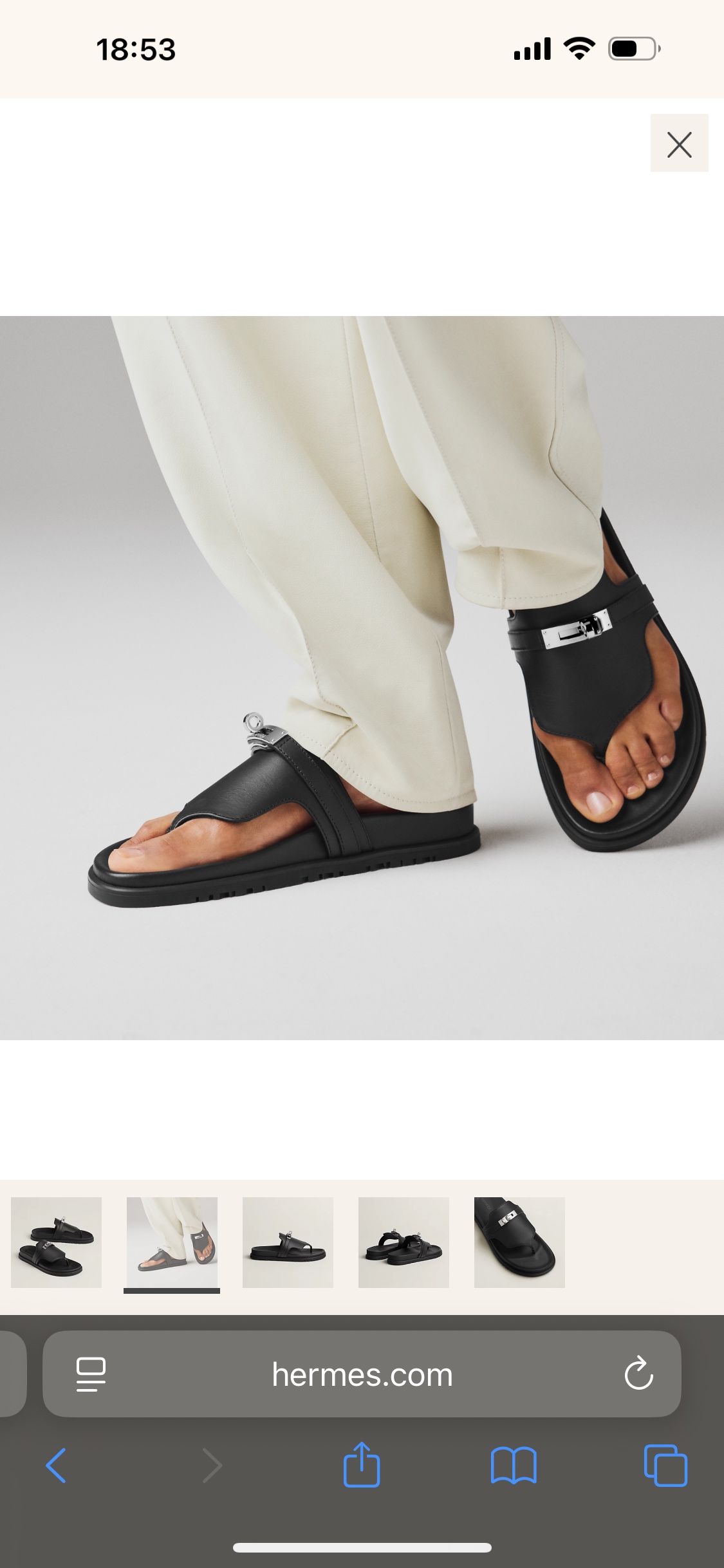 Hermès Women's Leather Functional Sandals with Kelly Buckle - Stylish Comfort 3 i1752580495975 5343 0 1