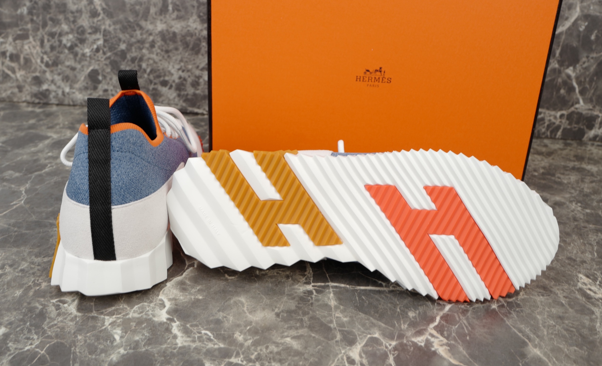 Hermès Bouncing Sneaker: Knit & Suede Goatskin, Light Sole, Urban Style 10 i1753612983221 859 0 8