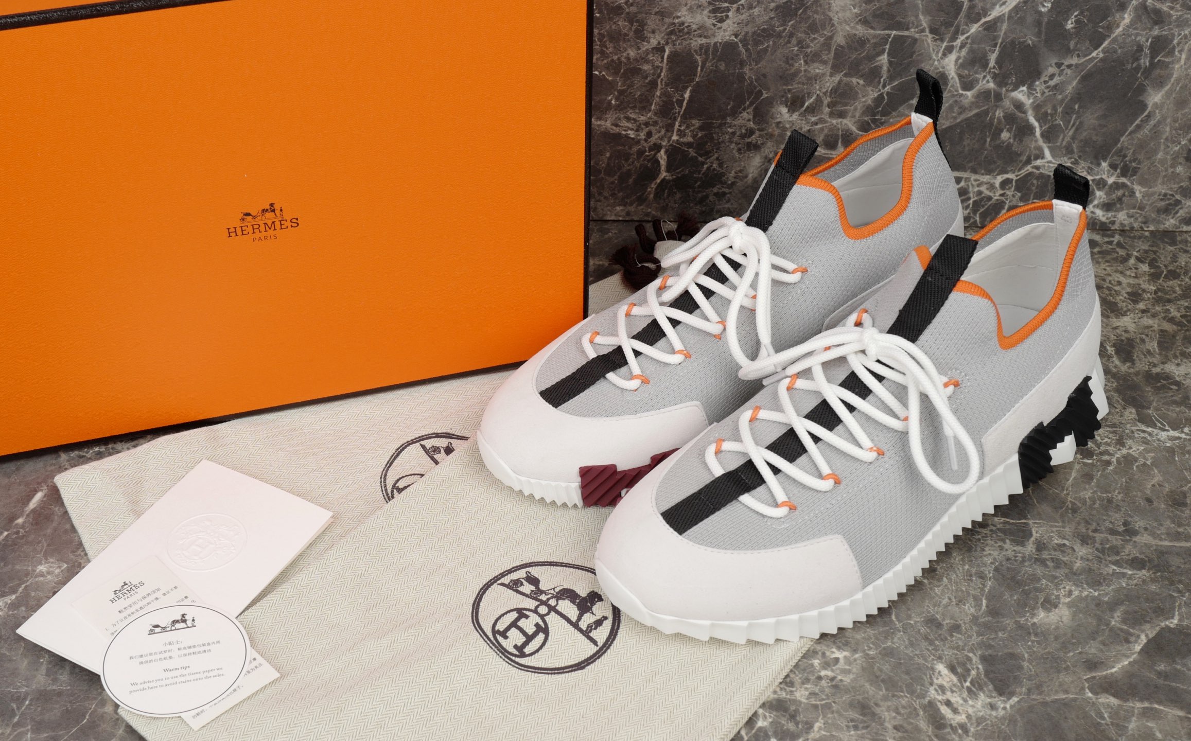 Hermes Men's Bouncing Sneaker, Knit & Suede, Lace-Free Urban Style 1 i1753613060119 2430 0 0