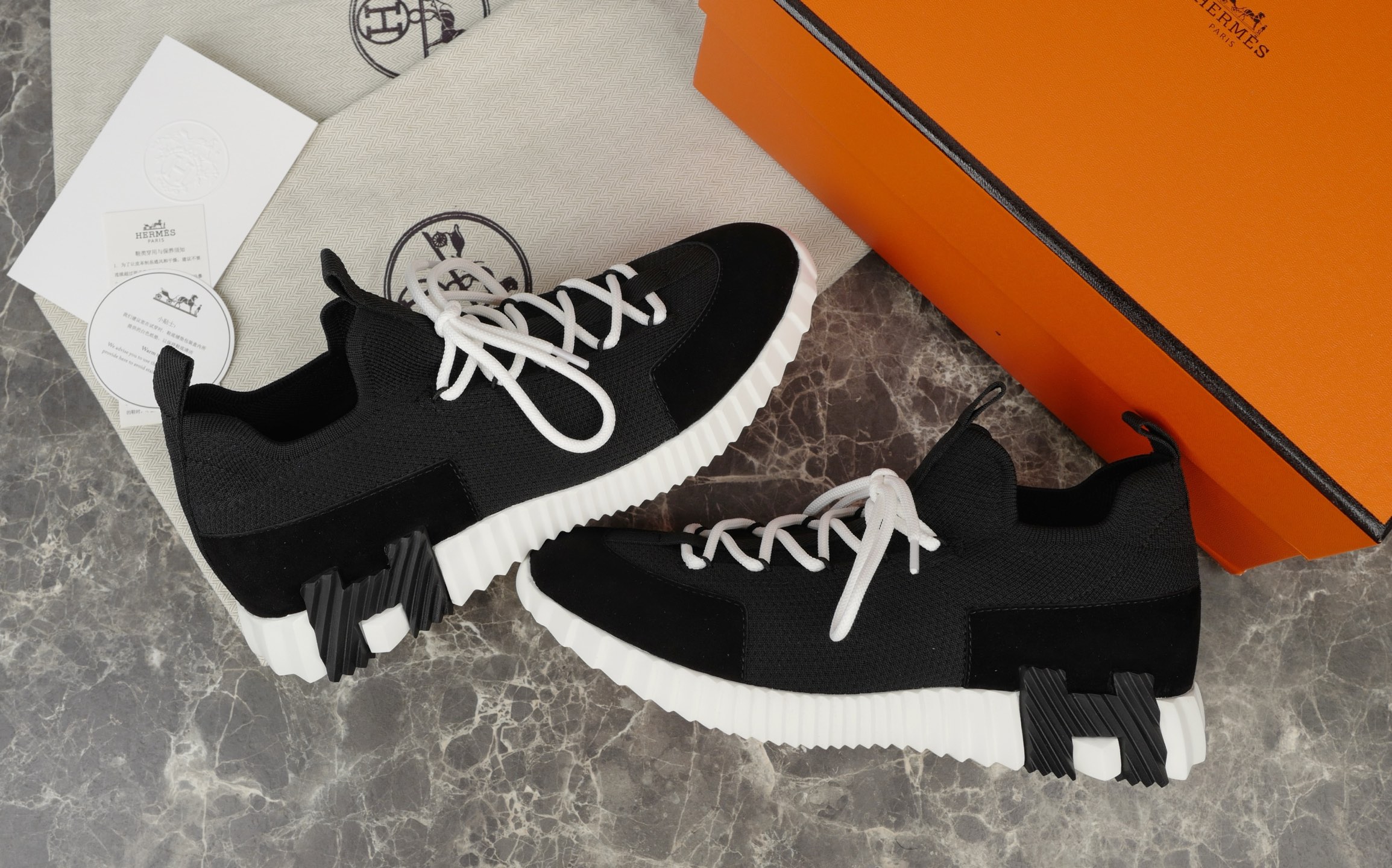 Hermes Bouncing Knit & Suede Goat Skin Sneakers: Lightweight Urban Style 2 i1753613192405 5656 0 1