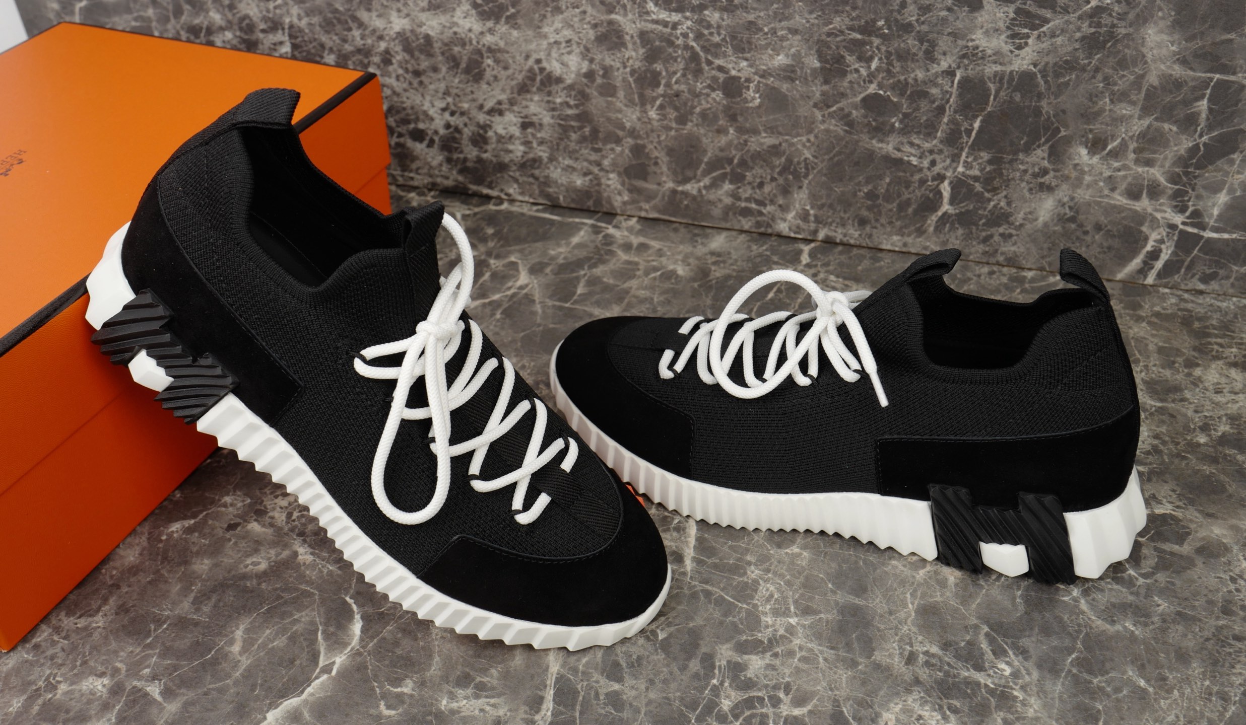 Hermes Bouncing Knit & Suede Goat Skin Sneakers: Lightweight Urban Style 8 i1753613192463 108 0 7