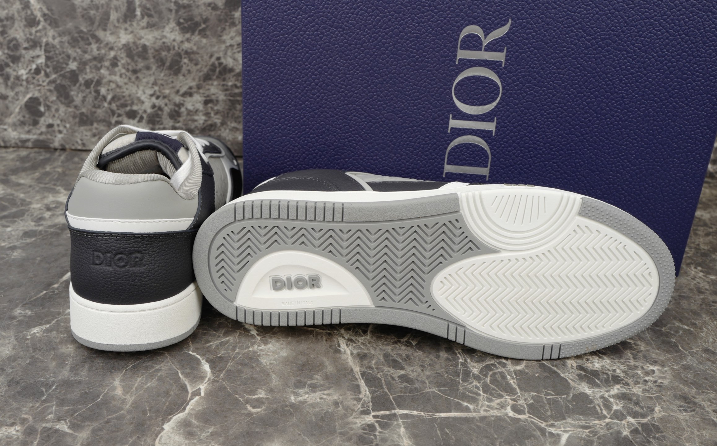 Dior B27 Uptown Low-Top Sneakers in Blue/Gray Oblique Gravity Leather 10 i1754651439719 7530 0 8