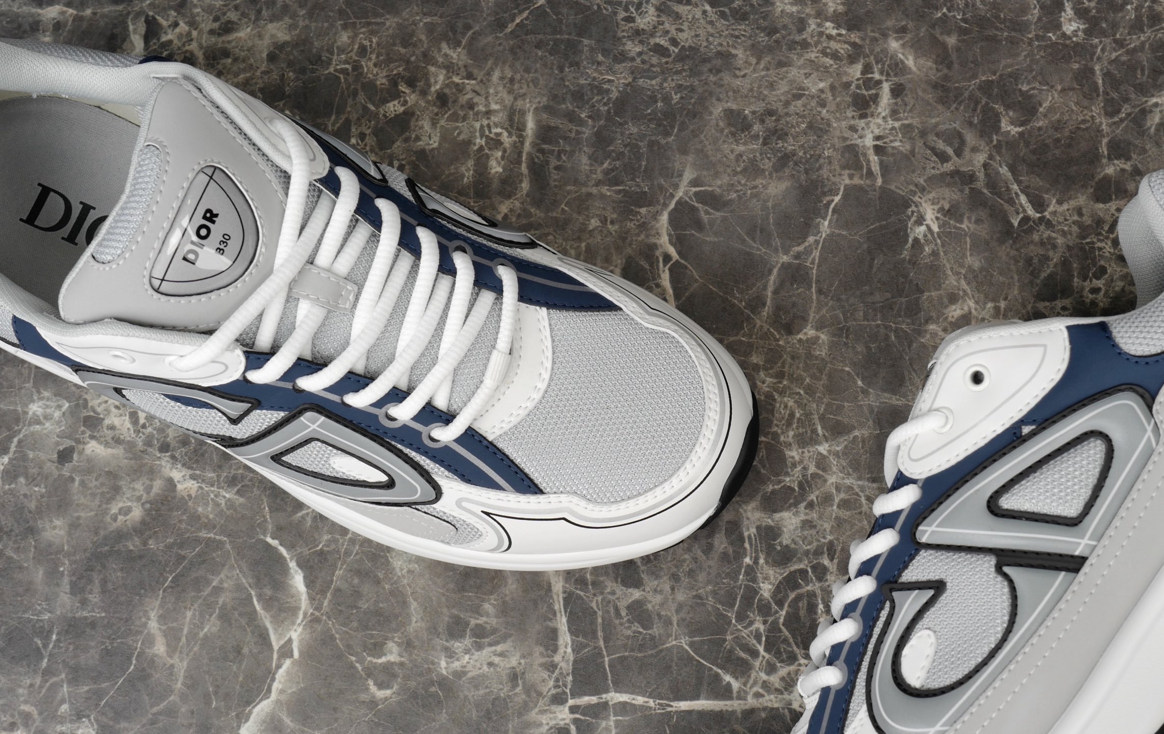 Dior B30 Countdown Low-Top Sneakers in Gray and Blue Tech Fabric 6 i1754651541989 7248 0 5