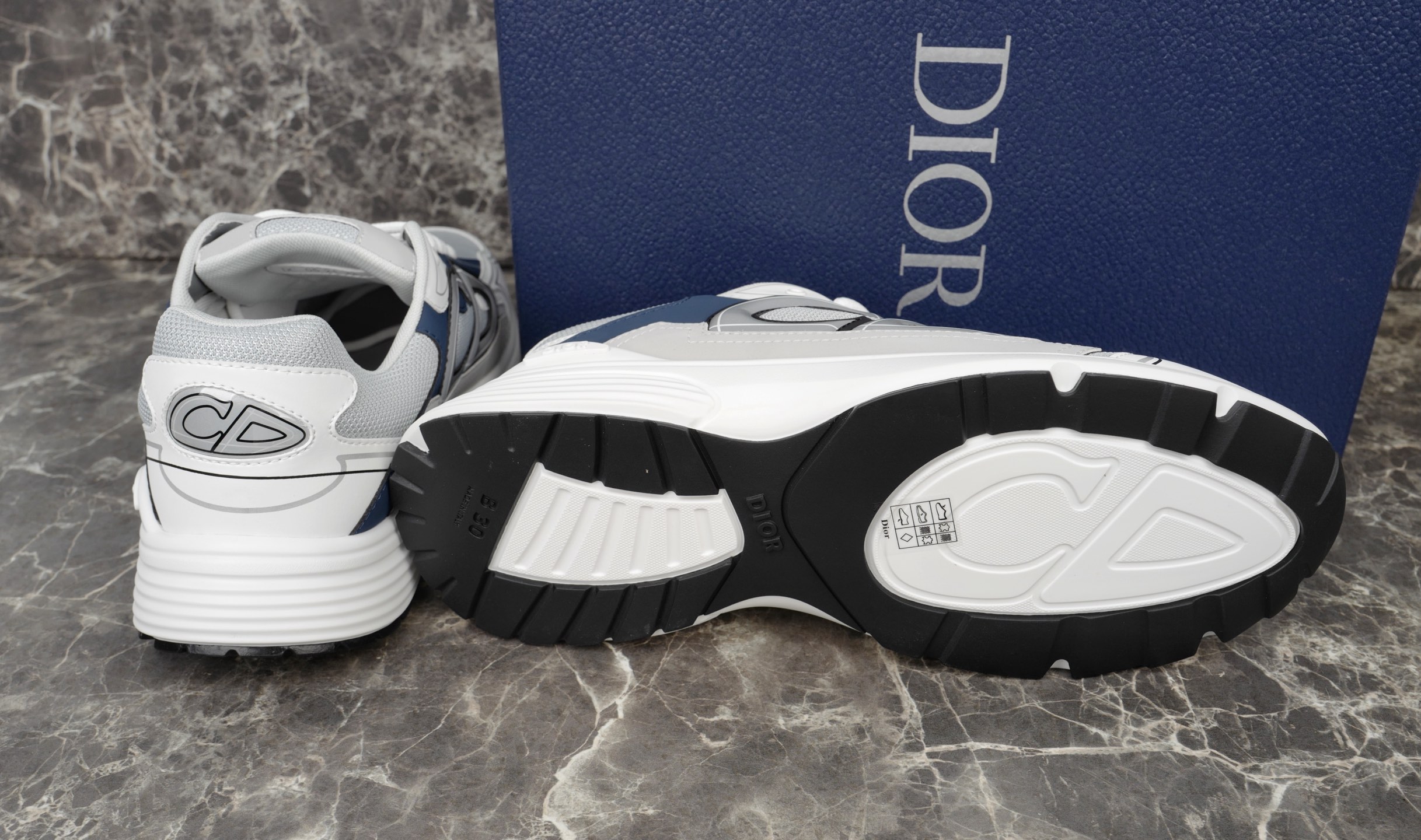 Dior B30 Countdown Low-Top Sneakers in Gray and Blue Tech Fabric 9 i1754651542015 9935 0 8