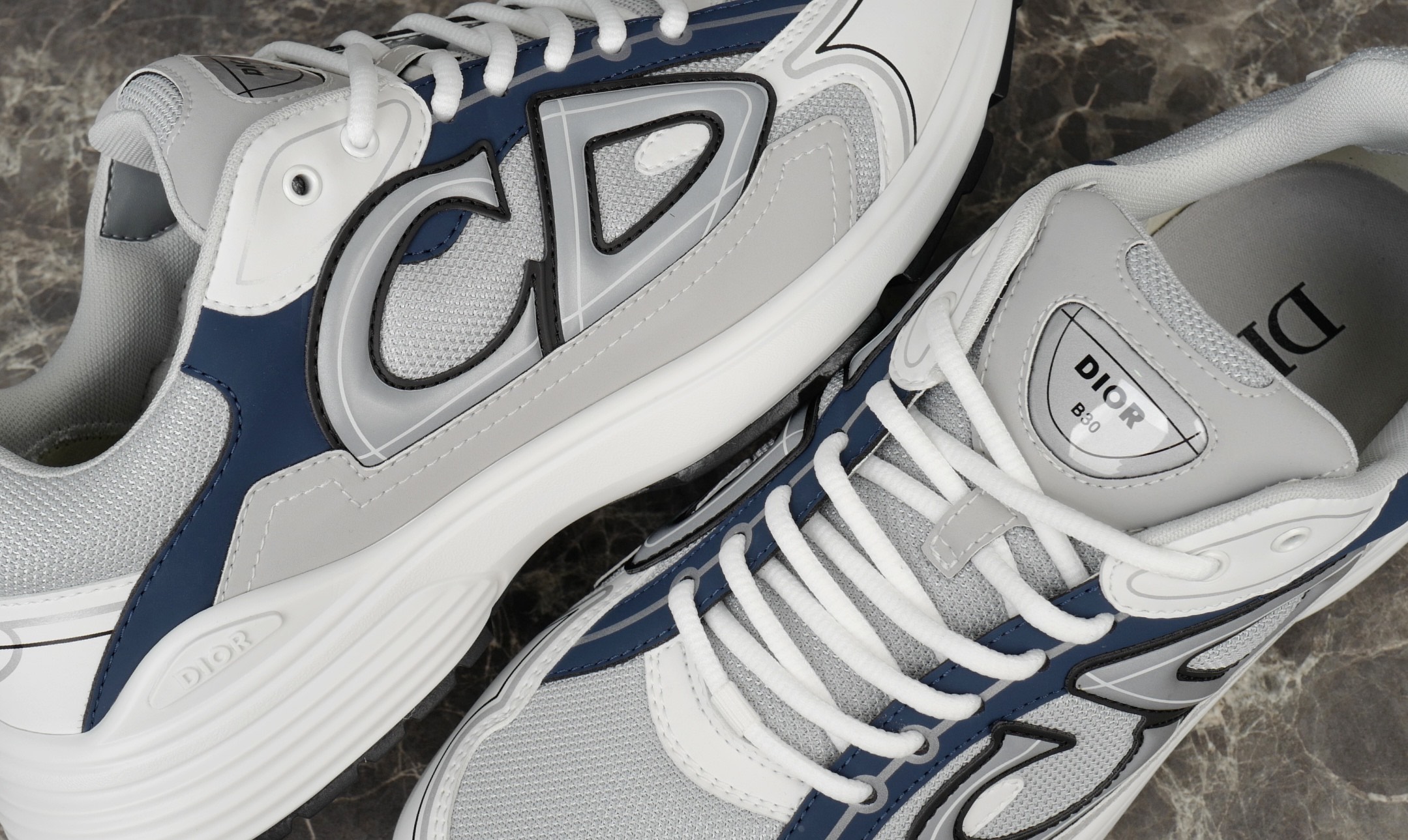 Dior B30 Countdown Low-Top Sneakers in Gray and Blue Tech Fabric 5 i1754651542996 7939 0 4