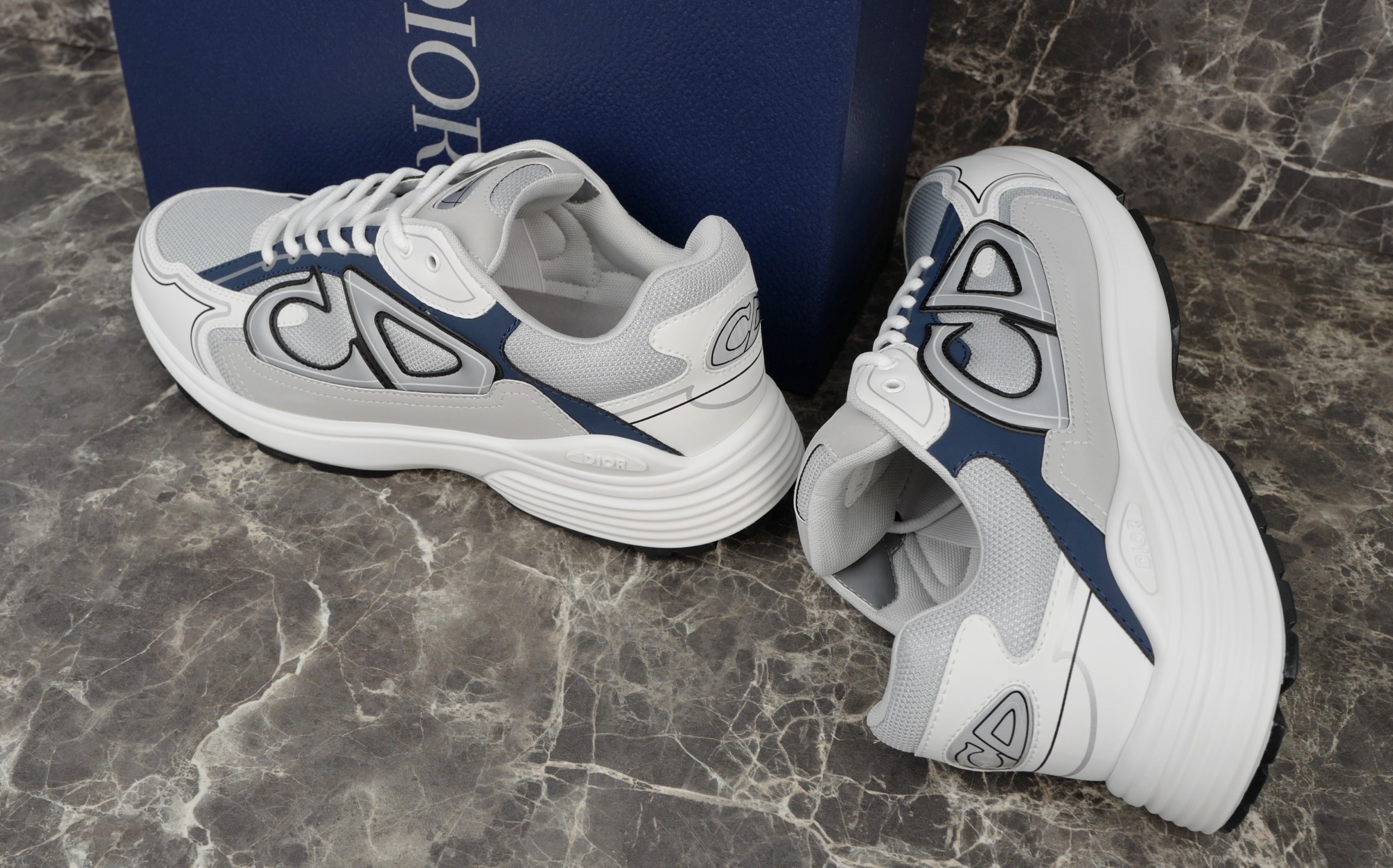 Dior B30 Countdown Low-Top Sneakers in Gray and Blue Tech Fabric 7 i1754651543007 3078 0 6