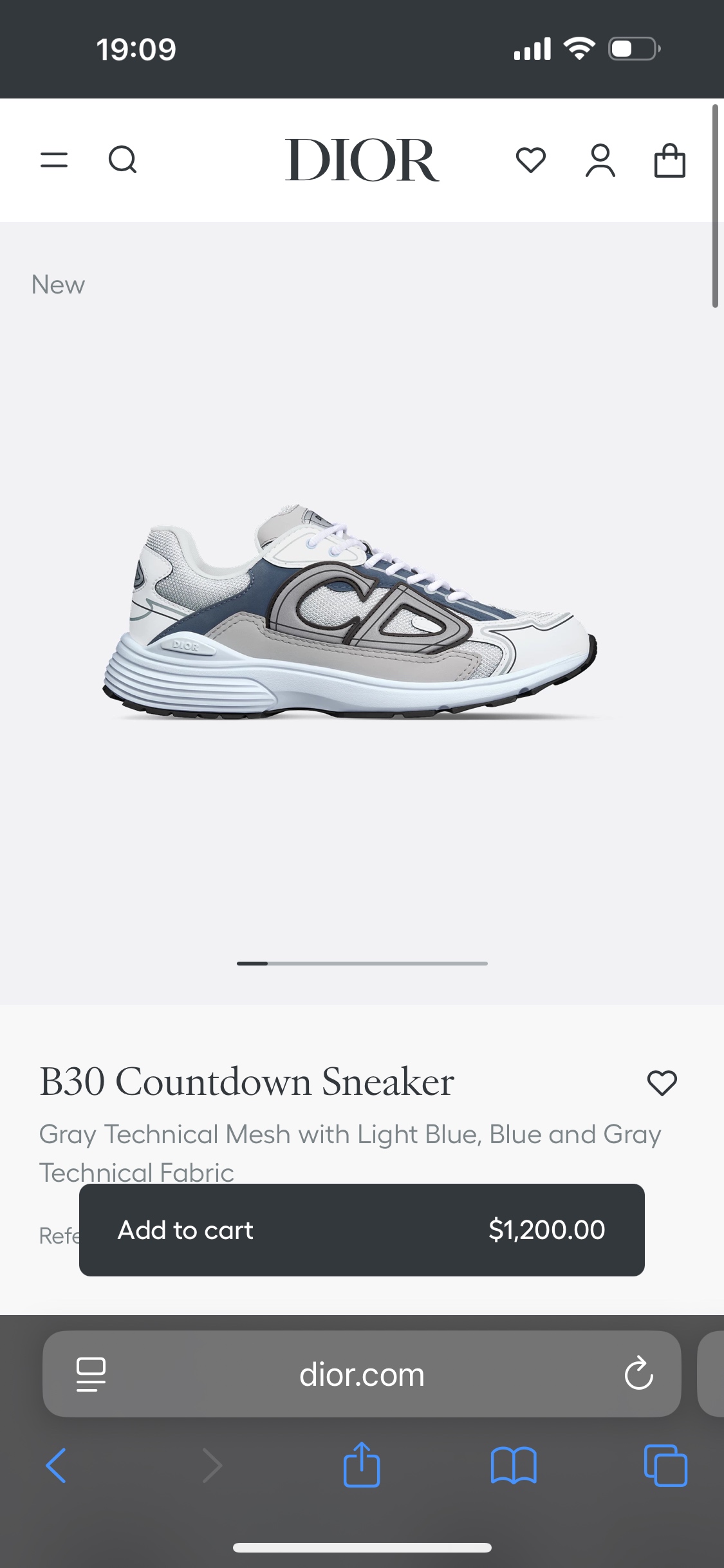 Dior B30 Countdown Sneakers: Gray Mesh with Blue Technical Fabric 2 i1754651623178 8741 0 0