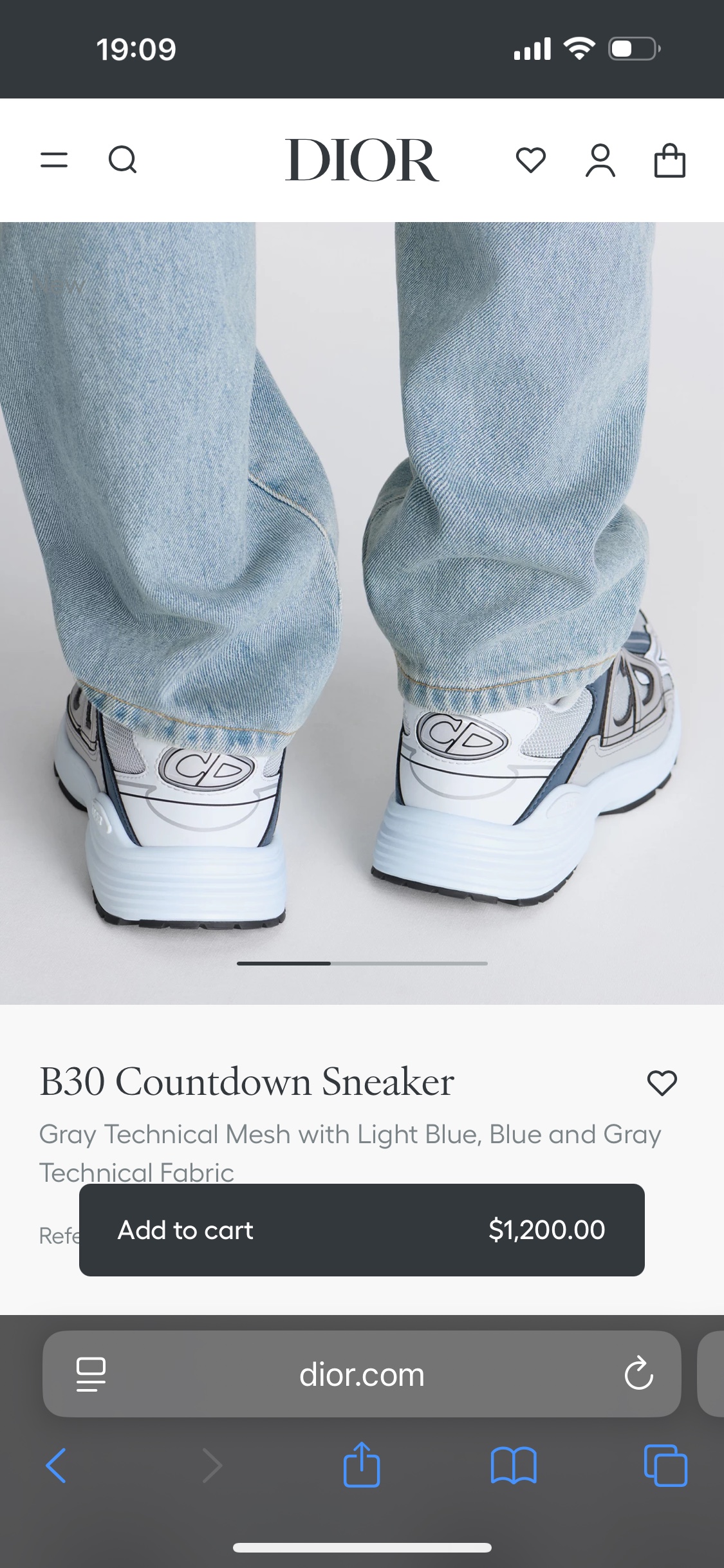 Dior B30 Countdown Sneakers: Gray Mesh with Blue Technical Fabric 4 i1754651623201 8410 0 2