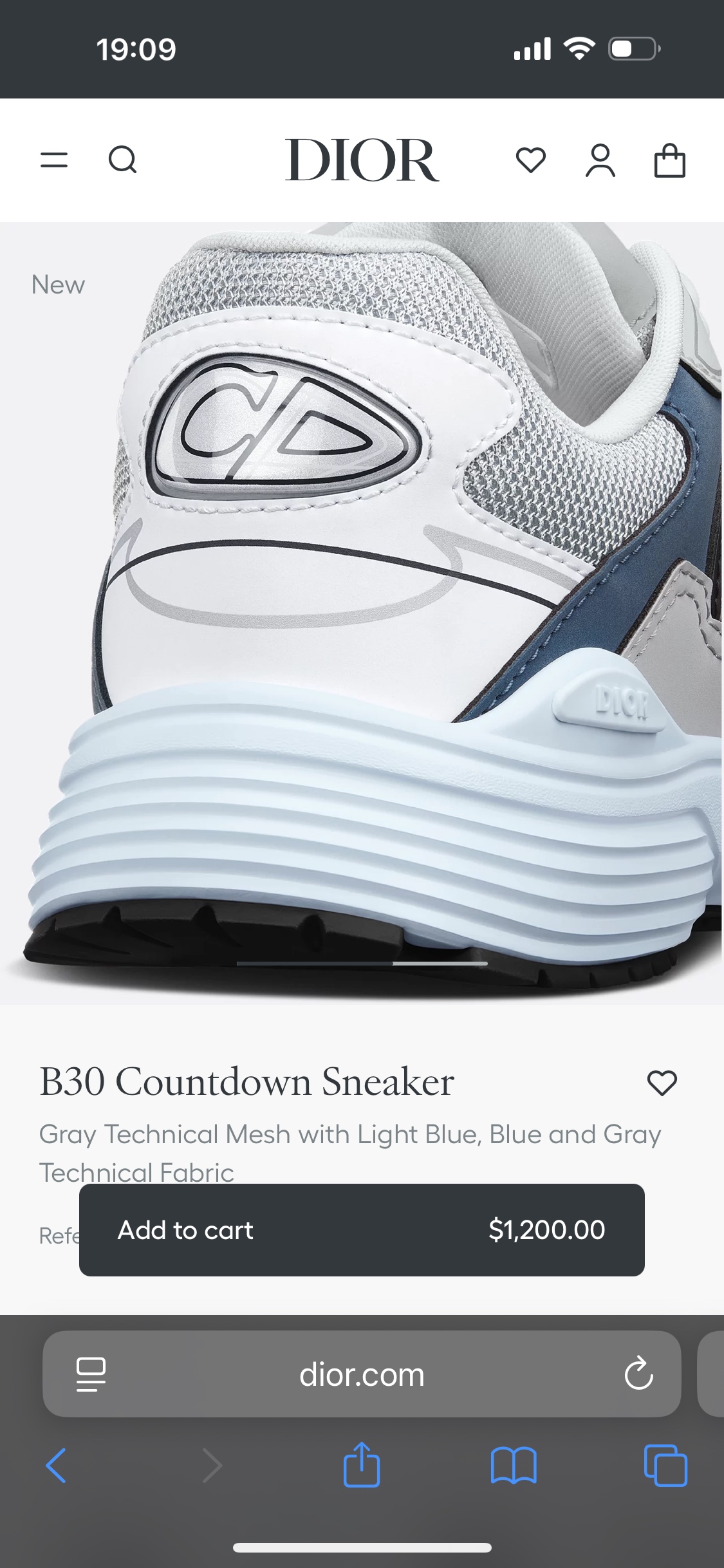 Dior B30 Countdown Sneakers: Gray Mesh with Blue Technical Fabric 6 i1754651623232 6341 0 4