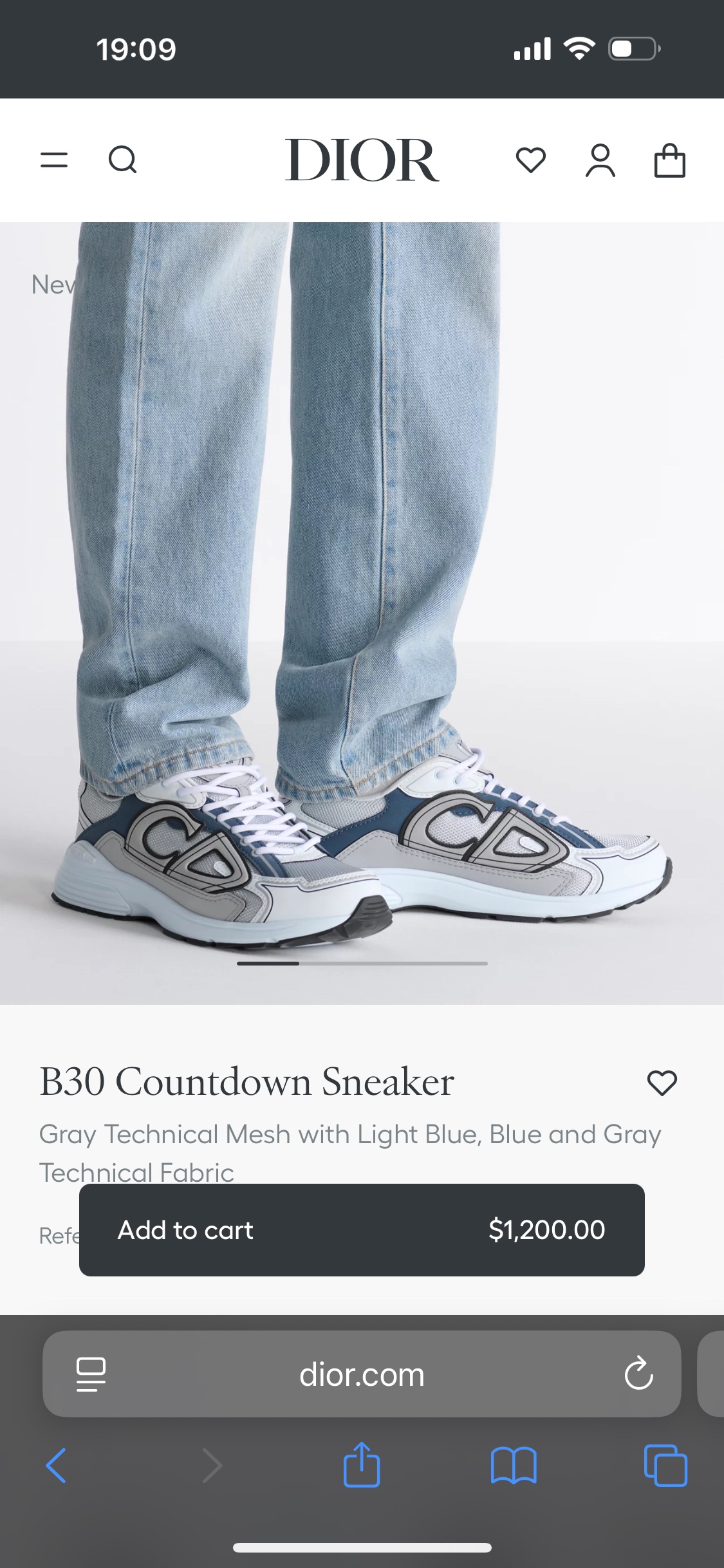 Dior B30 Countdown Sneakers: Gray Mesh with Blue Technical Fabric 3 i1754651623846 3223 0 1