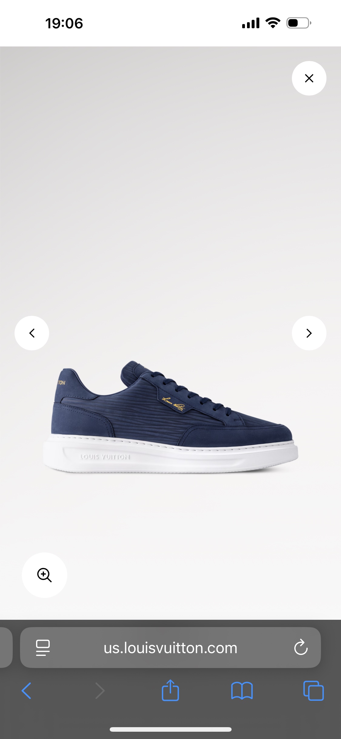 Louis Vuitton Beverly Hills Sneaker, Epi XL Suede Calf Leather, Blue